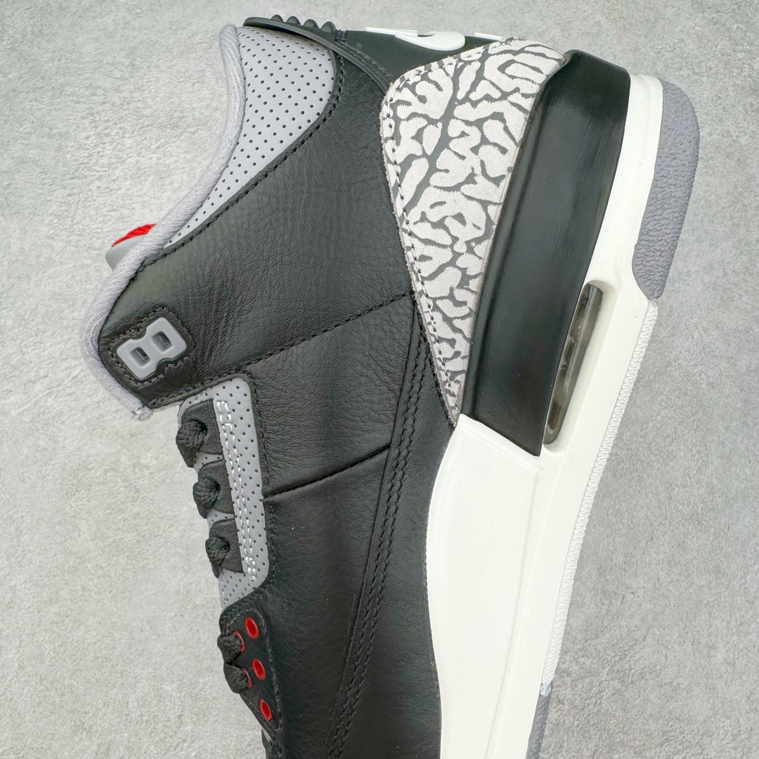 图片[7]-＃OG纯原 Air Jordan AJ3 Retro 复刻黑水泥 DN3707-010 原楦原纸板开发 确保原汁原味 原厂皮料质感色泽绝无偏差 完美中底拉帮 原厂中底钢印 原档案大底 如假白送 大底纹路 气垫通透度PU的回弹性均百分百还原 原厂电绣鞋舌飞人刺绣针数立体讲究精细欢迎对比正品原鞋 尺码：36 36.5 37.5 38 38.5 39 40 40.5 41 42 42.5 43 44 44.5 45 46 47.5-选品中心