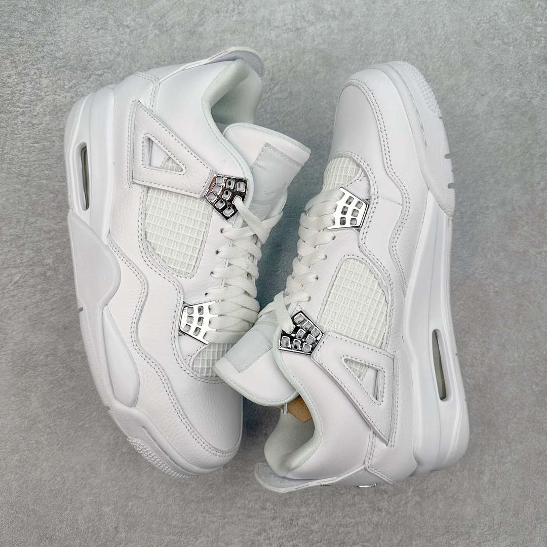 图片[3]-＃K版纯原 Air Jordan AJ4 Retro 纯白/白猫 308497-100 全新升级改良 原鞋原楦原纸板同源开发 完美呈现乔4的版型 内侧正确双色网格 还原细节 原厂皮料 正确气垫颜色 正确网格工艺 正确拉帮工艺 全鞋原装材料制作 原档案原模具打造 支持全方位与正品对比 尺码：40 40.5 41 42 42.5 43 44 44.5 45 46 47.5-选品中心