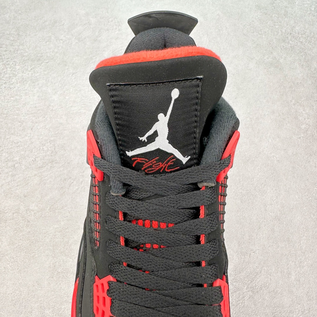 图片[5]-＃K版纯原 Air Jordan AJ4 Retro \\\”Red Thunder\\\” 黑红雷电 CT8527-016 全新升级改良 原鞋原楦原纸板同源开发 完美呈现乔4的版型 内侧正确双色网格 还原细节 原厂皮料 正确气垫颜色 正确网格工艺 正确拉帮工艺 全鞋原装材料制作 原档案原模具打造 支持全方位与正品对比 尺码：40 40.5 41 42 42.5 43 44 44.5 45 46 47.5-选品中心