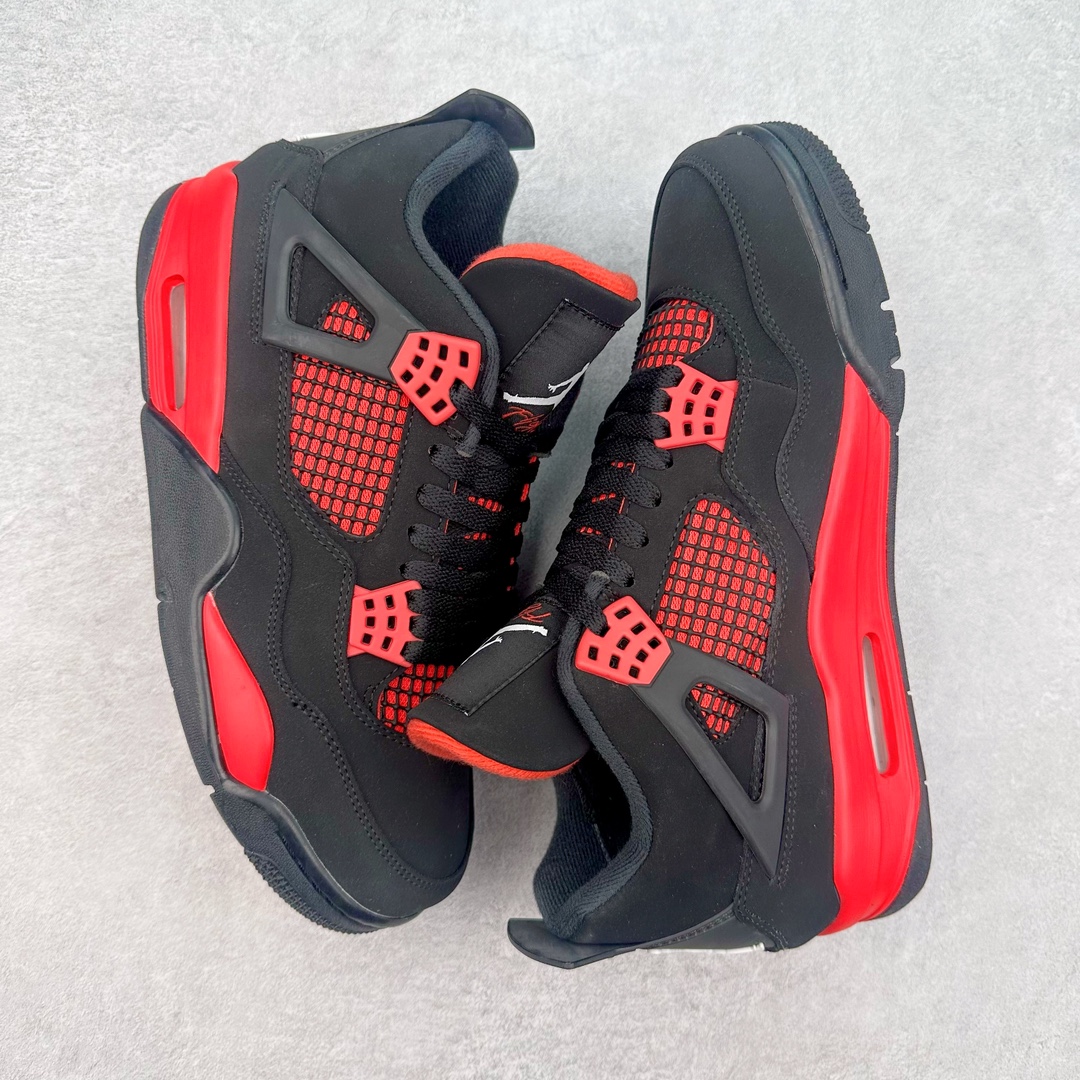 图片[3]-＃K版纯原 Air Jordan AJ4 Retro \\\”Red Thunder\\\” 黑红雷电 CT8527-016 全新升级改良 原鞋原楦原纸板同源开发 完美呈现乔4的版型 内侧正确双色网格 还原细节 原厂皮料 正确气垫颜色 正确网格工艺 正确拉帮工艺 全鞋原装材料制作 原档案原模具打造 支持全方位与正品对比 尺码：40 40.5 41 42 42.5 43 44 44.5 45 46 47.5-选品中心
