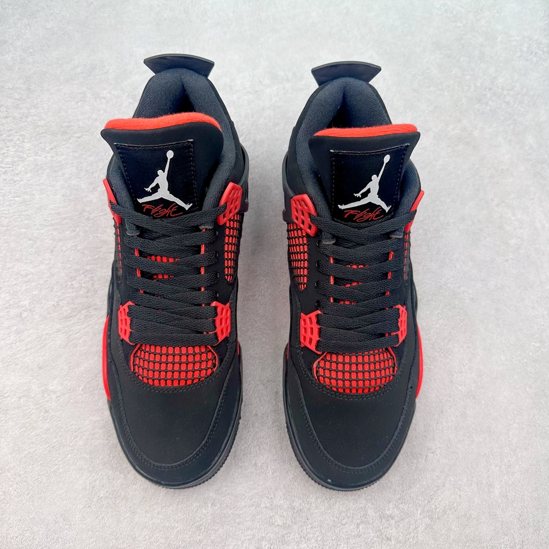 图片[2]-＃K版纯原 Air Jordan AJ4 Retro \\\”Red Thunder\\\” 黑红雷电 CT8527-016 全新升级改良 原鞋原楦原纸板同源开发 完美呈现乔4的版型 内侧正确双色网格 还原细节 原厂皮料 正确气垫颜色 正确网格工艺 正确拉帮工艺 全鞋原装材料制作 原档案原模具打造 支持全方位与正品对比 尺码：40 40.5 41 42 42.5 43 44 44.5 45 46 47.5-选品中心