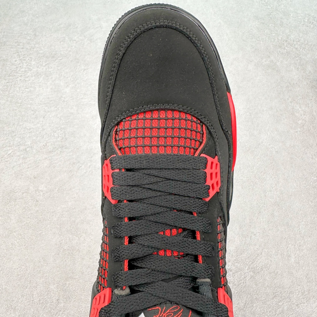 图片[4]-＃K版纯原 Air Jordan AJ4 Retro \\\”Red Thunder\\\” 黑红雷电 CT8527-016 全新升级改良 原鞋原楦原纸板同源开发 完美呈现乔4的版型 内侧正确双色网格 还原细节 原厂皮料 正确气垫颜色 正确网格工艺 正确拉帮工艺 全鞋原装材料制作 原档案原模具打造 支持全方位与正品对比 尺码：40 40.5 41 42 42.5 43 44 44.5 45 46 47.5-选品中心