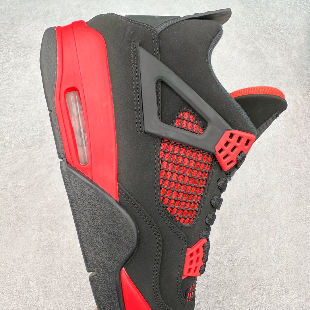 图片[6]-＃K版纯原 Air Jordan AJ4 Retro \\\”Red Thunder\\\” 黑红雷电 CT8527-016 全新升级改良 原鞋原楦原纸板同源开发 完美呈现乔4的版型 内侧正确双色网格 还原细节 原厂皮料 正确气垫颜色 正确网格工艺 正确拉帮工艺 全鞋原装材料制作 原档案原模具打造 支持全方位与正品对比 尺码：40 40.5 41 42 42.5 43 44 44.5 45 46 47.5-选品中心