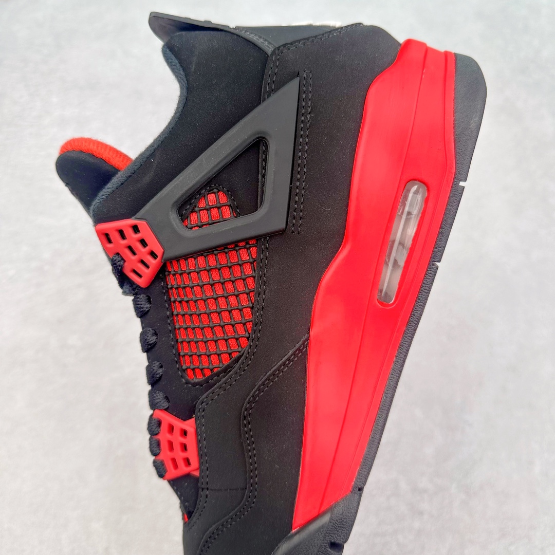图片[7]-＃K版纯原 Air Jordan AJ4 Retro \\\”Red Thunder\\\” 黑红雷电 CT8527-016 全新升级改良 原鞋原楦原纸板同源开发 完美呈现乔4的版型 内侧正确双色网格 还原细节 原厂皮料 正确气垫颜色 正确网格工艺 正确拉帮工艺 全鞋原装材料制作 原档案原模具打造 支持全方位与正品对比 尺码：40 40.5 41 42 42.5 43 44 44.5 45 46 47.5-选品中心