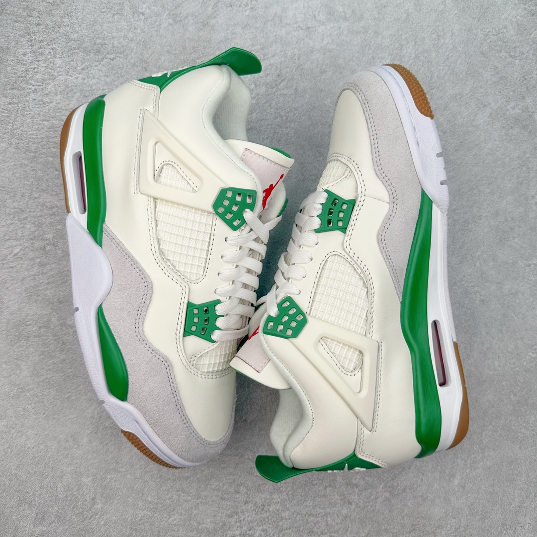 图片[3]-＃K版纯原 NK SB x Air Jordan AJ4 联名绿松石 白绿 DR5415-103 全新升级改良 原鞋原楦原纸板同源开发 完美呈现乔4的版型 内侧正确双色网格 还原细节 原厂皮料 正确气垫颜色 正确网格工艺 正确拉帮工艺 全鞋原装材料制作 原档案原模具打造 支持全方位与正品对比 尺码：40 40.5 41 42 42.5 43 44 44.5 45 46 47.5-选品中心