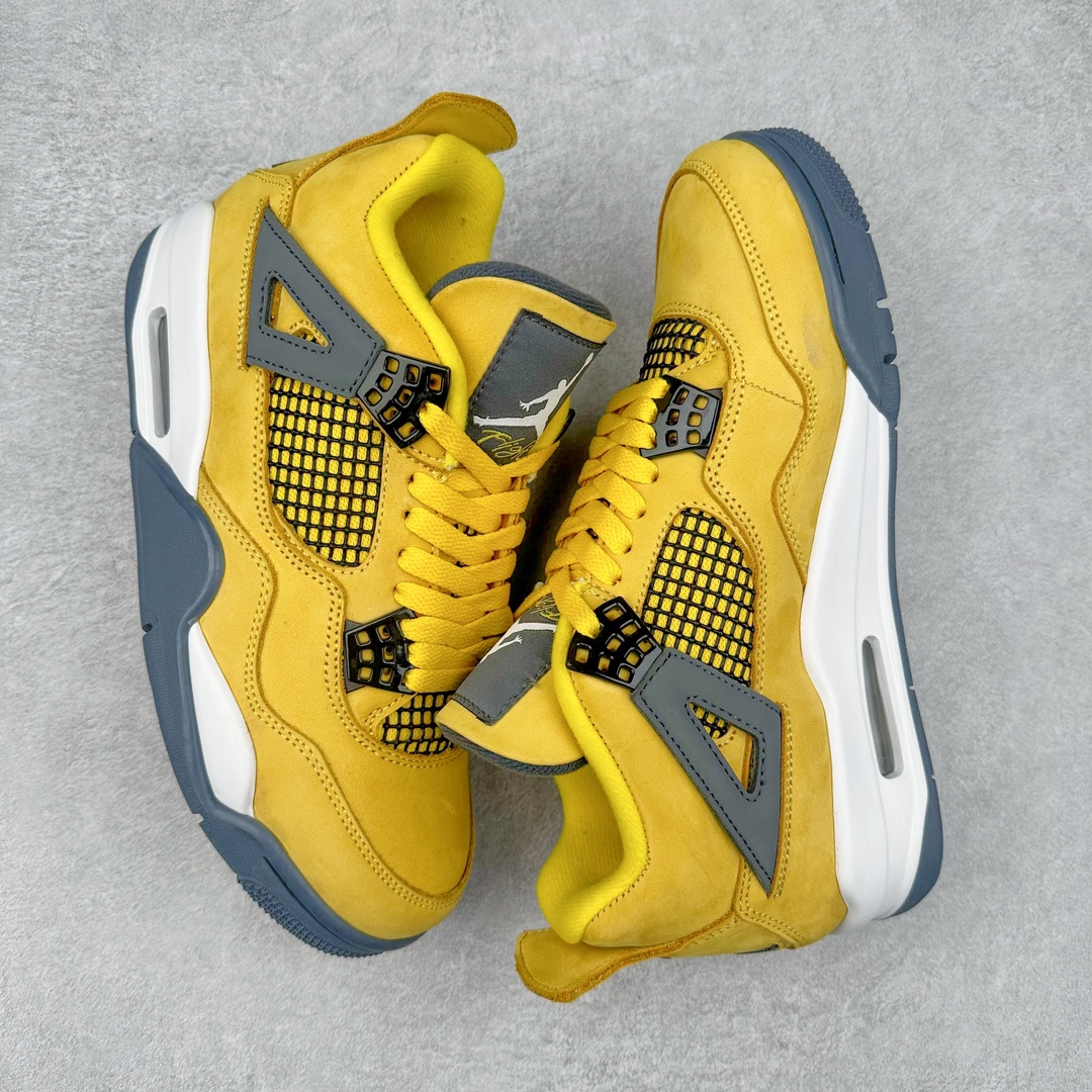 图片[3]-＃K版纯原 Air Jordan AJ4 Retro 黑黄电母 货号：CT8527-700 全新升级改良 原鞋原楦原纸板同源开发 完美呈现乔4的版型 内侧正确双色网格 还原细节 原厂皮料 正确气垫颜色 正确网格工艺 正确拉帮工艺 全鞋原装材料制作 原档案原模具打造 支持全方位与正品对比 尺码：40 40.5 41 42 42.5 43 44 44.5 45 46 47.5-选品中心