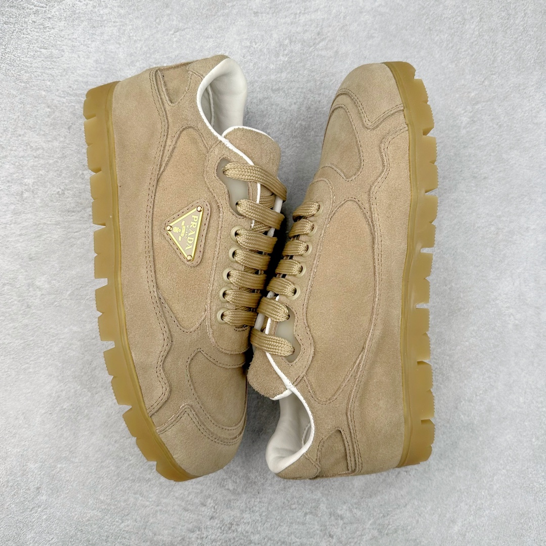 图片[3]-PRADA 普拉达2024ss 秋冬新款德训鞋 休闲鞋官网1.1复制 这款牛筋底上脚非常舒适，今年非常火爆 面料：鞋面进口麂皮 羊皮内里/原版tpu橡胶大底 尺码：35 36 37 38 39 40 41 42 43 44 45-选品中心