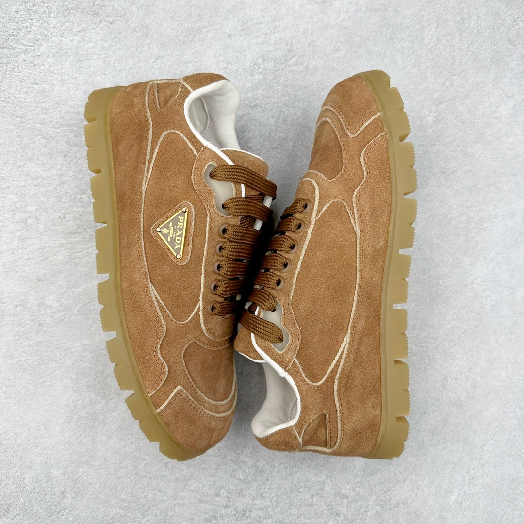 图片[3]-PRADA 普拉达2024ss 秋冬新款德训鞋 休闲鞋官网1.1复制 这款牛筋底上脚非常舒适，今年非常火爆 面料：鞋面进口麂皮 羊皮内里/原版tpu橡胶大底 尺码：35 36 37 38 39 40 41 42 43 44 45-选品中心