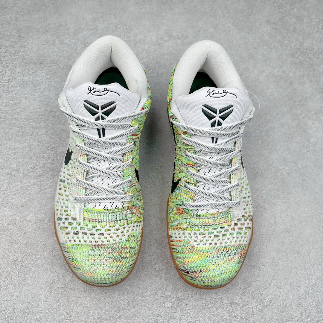 图片[2]-NK Kobe 9 Elite Protro 科比九代精英款低帮实战篮球鞋 698595-109 设计灵感中与以往几代的耐克 ZOOM KOBE 系列一样，加入了签名，密码，碳板这些元素，在表达它的主人身份的同时，也显示了自己的与众不同。鞋后跟的九条红色代表的则是科比接受跟腱修复手术后的伤疤，象征了科比坚韧的赛场性格。此外，耐克Kobe 9 Elite也用到了耐克最新的 Flyknit科技，在使 耐克Kobe 9 Elite更加轻盈的同时，也变得更有支撑性与耐用性。鞋身两侧以及经常弯折的区域采用的则是更紧密的连接方式。看似夸张的超高帮设计并不会在实战中影响脚的感受，其完美的包裹性并没有降低耐克Kobe 9 Elite本身的灵活性。再夸张的动作，鞋面都会紧紧包裹脚部，丝毫不会影响发挥。尺码：40 40.5 41 42 42.5 43 44 44.5 45 46-选品中心