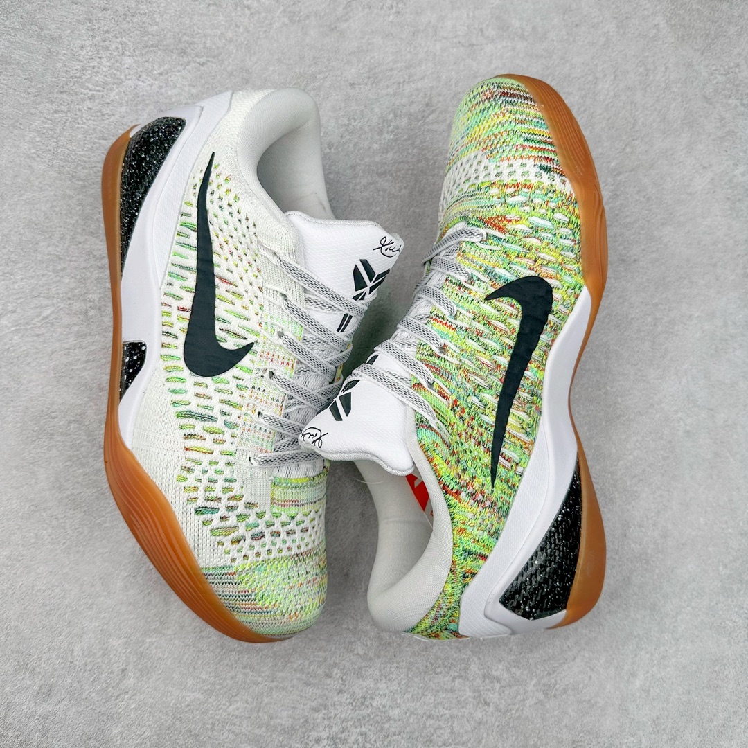 图片[3]-NK Kobe 9 Elite Protro 科比九代精英款低帮实战篮球鞋 698595-109 设计灵感中与以往几代的耐克 ZOOM KOBE 系列一样，加入了签名，密码，碳板这些元素，在表达它的主人身份的同时，也显示了自己的与众不同。鞋后跟的九条红色代表的则是科比接受跟腱修复手术后的伤疤，象征了科比坚韧的赛场性格。此外，耐克Kobe 9 Elite也用到了耐克最新的 Flyknit科技，在使 耐克Kobe 9 Elite更加轻盈的同时，也变得更有支撑性与耐用性。鞋身两侧以及经常弯折的区域采用的则是更紧密的连接方式。看似夸张的超高帮设计并不会在实战中影响脚的感受，其完美的包裹性并没有降低耐克Kobe 9 Elite本身的灵活性。再夸张的动作，鞋面都会紧紧包裹脚部，丝毫不会影响发挥。尺码：40 40.5 41 42 42.5 43 44 44.5 45 46-选品中心