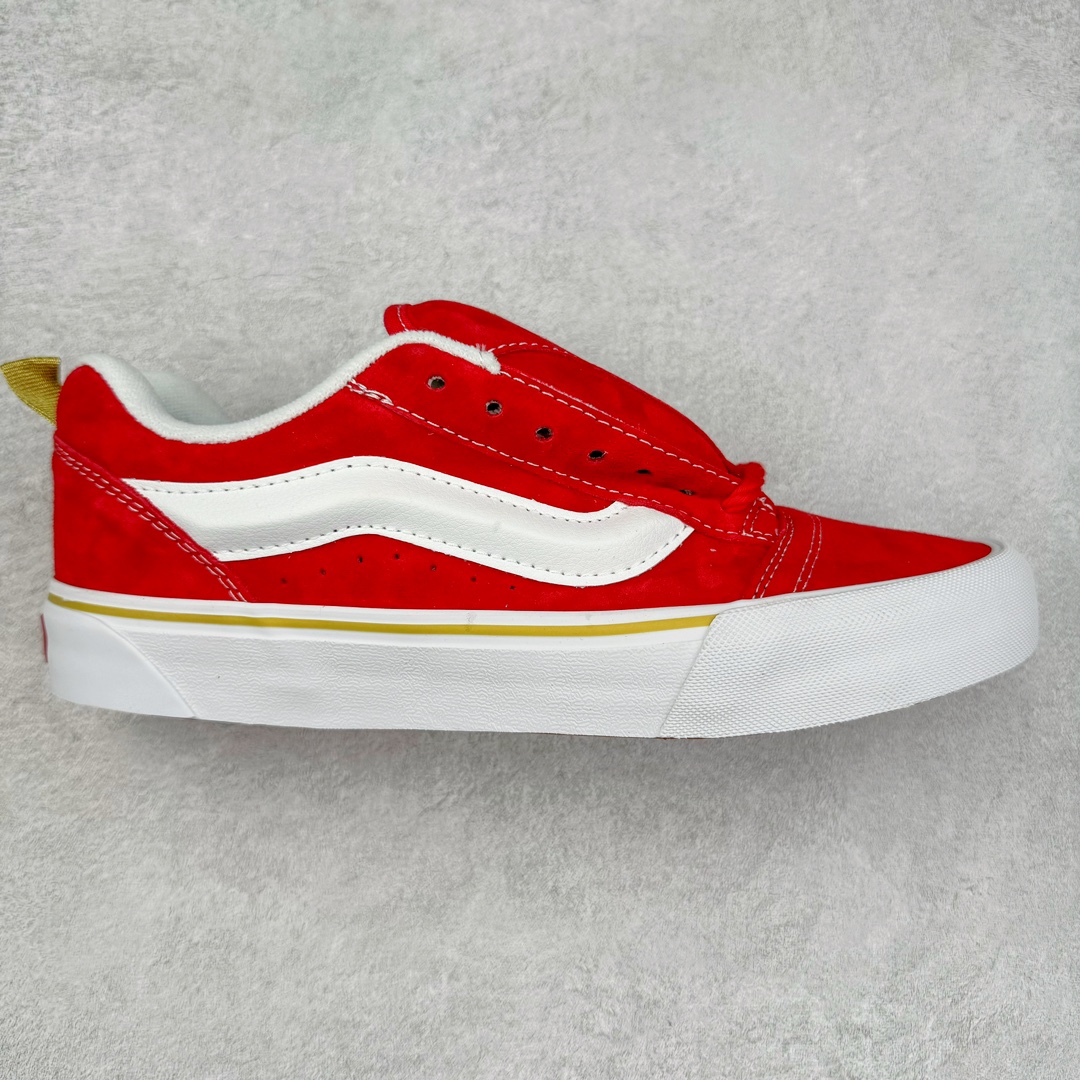 中国红面包鞋来了🇨🇳 Vans Knu-Skool VR3 LX 万斯低帮复古休闲硫化板鞋 肥胖版大LOGO 原版全皮猪八面料 尺码:35 36 36.5 37 38 38.5 39 40 40.5 41 42 42.5 43 44-选品中心