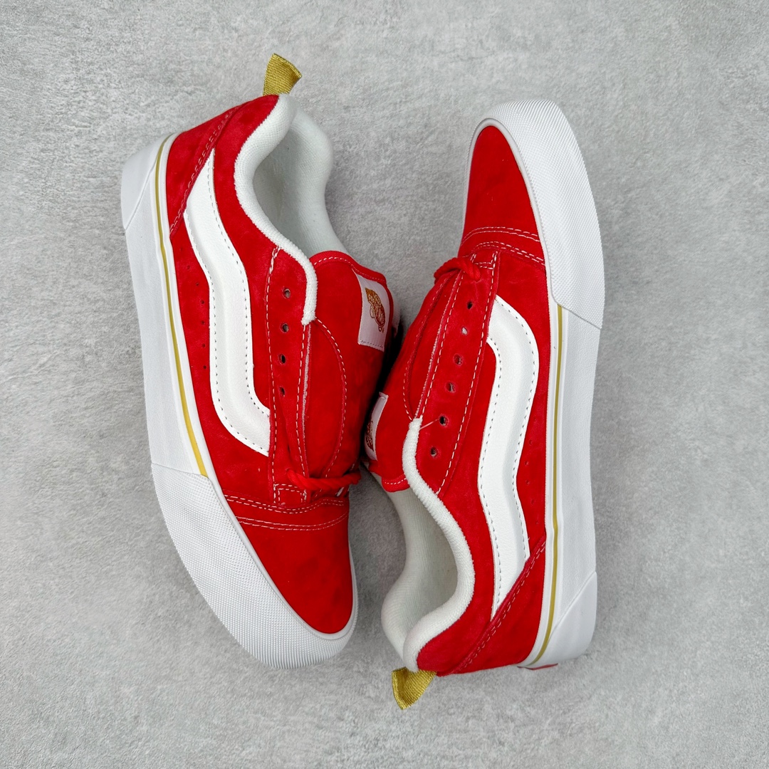 图片[3]-中国红面包鞋来了🇨🇳 Vans Knu-Skool VR3 LX 万斯低帮复古休闲硫化板鞋 肥胖版大LOGO 原版全皮猪八面料 尺码：35 36 36.5 37 38 38.5 39 40 40.5 41 42 42.5 43 44-选品中心