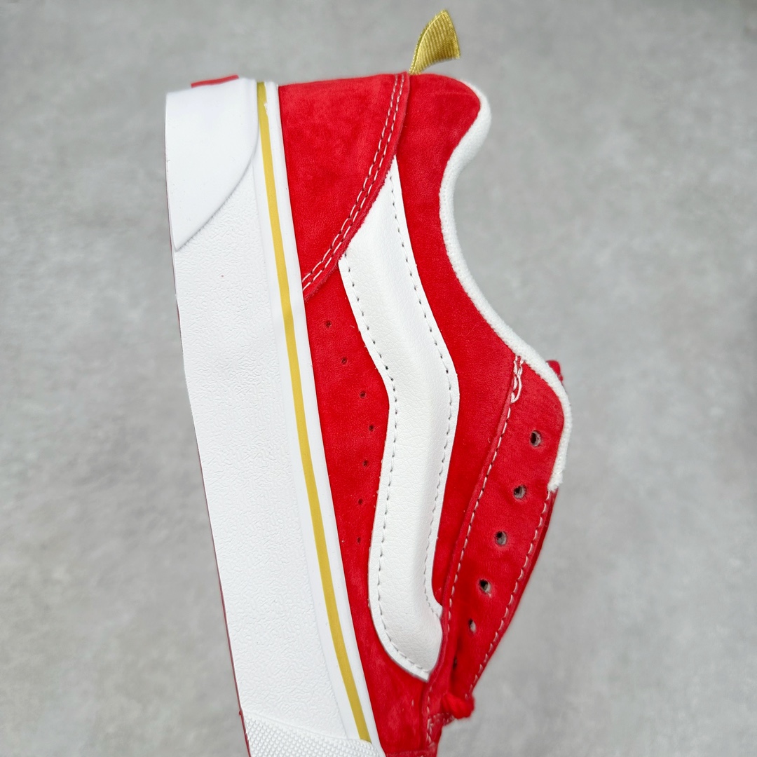 图片[6]-中国红面包鞋来了🇨🇳 Vans Knu-Skool VR3 LX 万斯低帮复古休闲硫化板鞋 肥胖版大LOGO 原版全皮猪八面料 尺码：35 36 36.5 37 38 38.5 39 40 40.5 41 42 42.5 43 44-选品中心