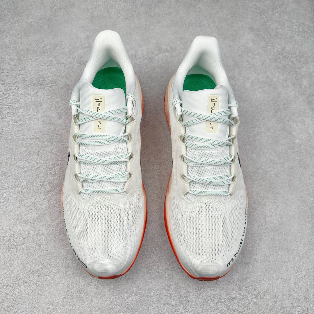 图片[2]-＃TG纯原 NK Zoom Pegasus 飞马41代马拉松系列网面透气缓震疾速跑鞋 HJ7037-100 拥有 Zoom Air 一如既往的稳定感和流畅感 鞋面采用工程网眼设计 为特定高热区域营造出色透气性 进一步增加鞋面的穿孔数量 让足部能够快速散热 中足搭配 Flywire 飞线 在高速运动时营造舒适稳定的贴合感 内置Zoon气垫加持 动力十足 尺码：36 36.5 37.5 38 38.5 39 40 40.5 41 42 42.5 43 44 44.5 45-选品中心