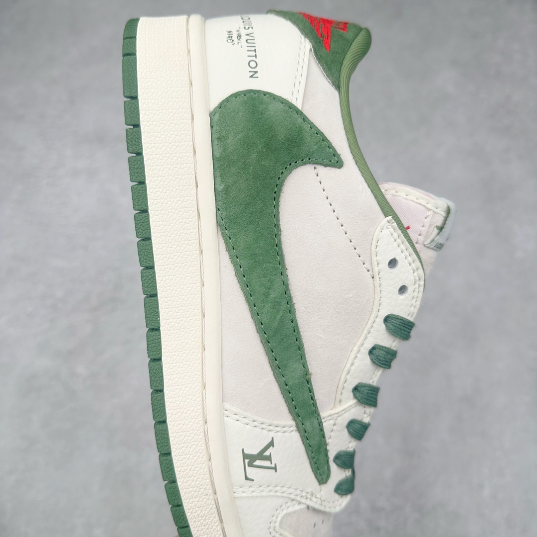 图片[6]-TS x Air Jordan AJ1 Low 倒钩低帮联名定制配色 XZ1268-005 原厂内置气垫魔块 A模大底 头层小牛皮 鞋舌AJ原厂专用牛津布+AJ专用反口珍珠布+原厂无杂质高弹内里海棉+特殊封边弹力鞋带 尺码：36 36.5 37.5 38 38.5 39 40 40.5 41 42 42.5 43 44 44.5 45 46 47.5-选品中心