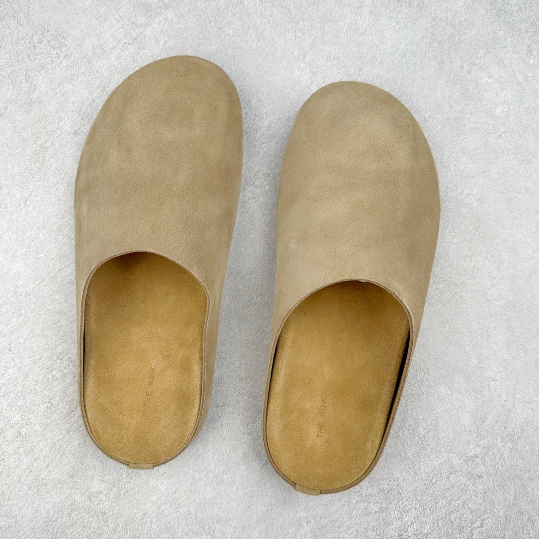 图片[3]-＃DC The Row Boston VL TR软木底包头拖鞋 天鹅绒般的绒面革赋子休闲的经典外观 四季皆宜 柔软的鞋床采用额外的泡沫缓冲层 提供额外的舒适感和全天支撑 全网独家首发 源于德国的严谨工艺 牛巴戎面 中层松木 EVA 三层组合大底 优质牛皮面料五金扣 出口订单 尺码：35-45-选品中心