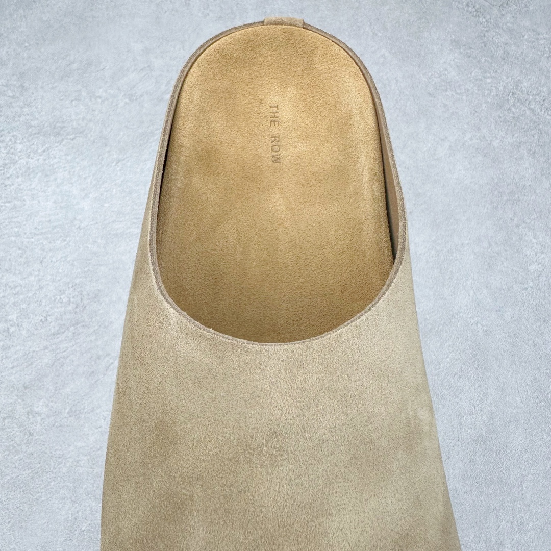 图片[5]-＃DC The Row Boston VL TR软木底包头拖鞋 天鹅绒般的绒面革赋子休闲的经典外观 四季皆宜 柔软的鞋床采用额外的泡沫缓冲层 提供额外的舒适感和全天支撑 全网独家首发 源于德国的严谨工艺 牛巴戎面 中层松木 EVA 三层组合大底 优质牛皮面料五金扣 出口订单 尺码：35-45-选品中心