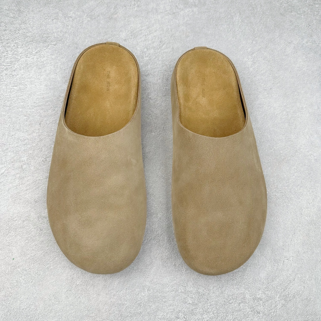 图片[2]-＃DC The Row Boston VL TR软木底包头拖鞋 天鹅绒般的绒面革赋子休闲的经典外观 四季皆宜 柔软的鞋床采用额外的泡沫缓冲层 提供额外的舒适感和全天支撑 全网独家首发 源于德国的严谨工艺 牛巴戎面 中层松木 EVA 三层组合大底 优质牛皮面料五金扣 出口订单 尺码：35-45-选品中心