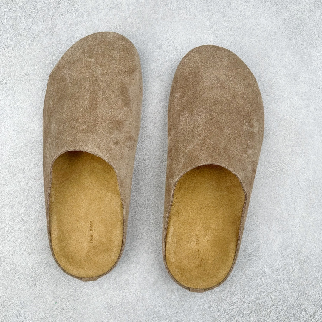 图片[3]-＃DC The Row Boston VL TR软木底包头拖鞋 天鹅绒般的绒面革赋子休闲的经典外观 四季皆宜 柔软的鞋床采用额外的泡沫缓冲层 提供额外的舒适感和全天支撑 全网独家首发 源于德国的严谨工艺 牛巴戎面 中层松木 EVA 三层组合大底 优质牛皮面料五金扣 出口订单 尺码：35-45-选品中心