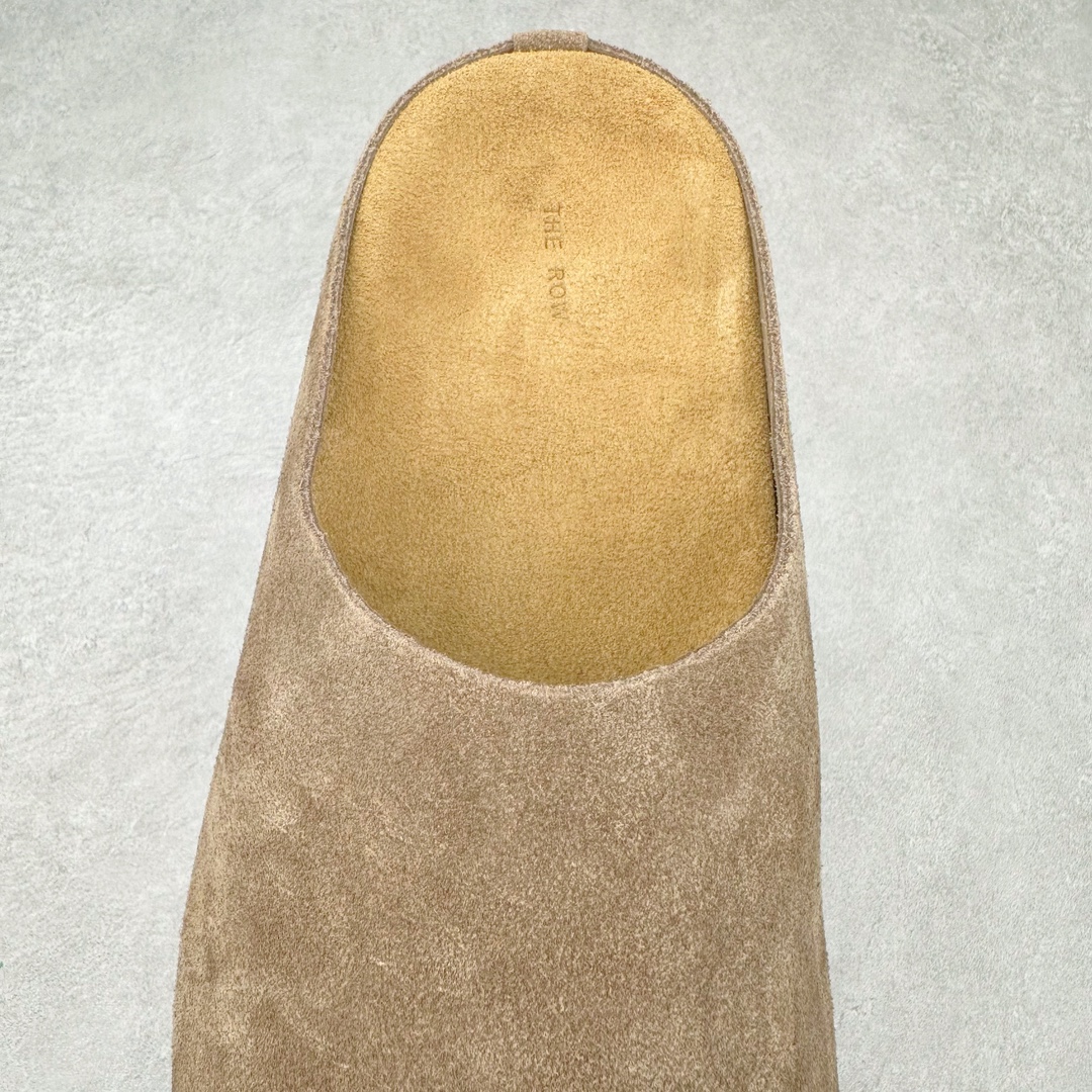 图片[5]-＃DC The Row Boston VL TR软木底包头拖鞋 天鹅绒般的绒面革赋子休闲的经典外观 四季皆宜 柔软的鞋床采用额外的泡沫缓冲层 提供额外的舒适感和全天支撑 全网独家首发 源于德国的严谨工艺 牛巴戎面 中层松木 EVA 三层组合大底 优质牛皮面料五金扣 出口订单 尺码：35-45-选品中心