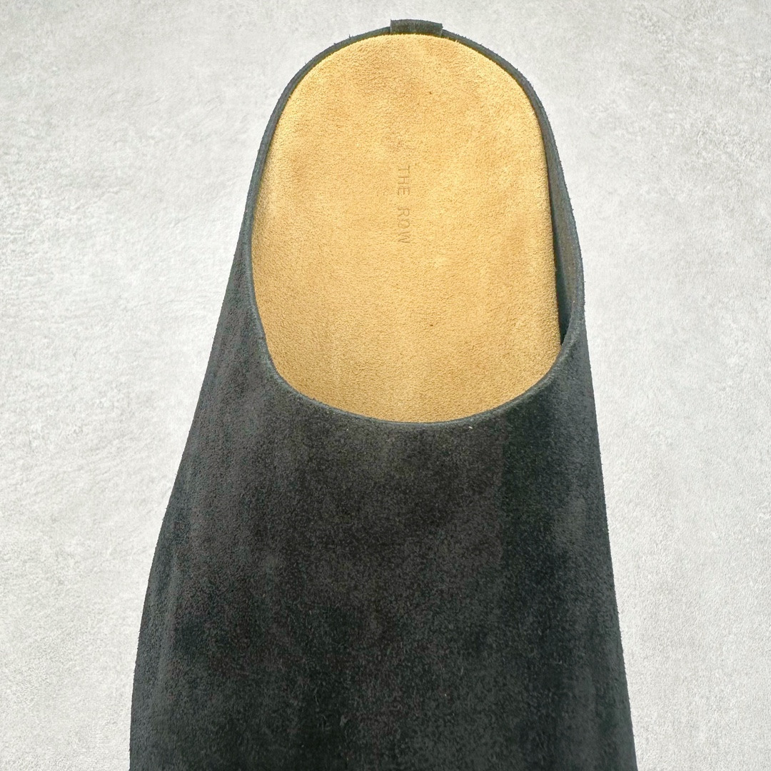 图片[5]-＃DC The Row Boston VL TR软木底包头拖鞋 天鹅绒般的绒面革赋子休闲的经典外观 四季皆宜 柔软的鞋床采用额外的泡沫缓冲层 提供额外的舒适感和全天支撑 全网独家首发 源于德国的严谨工艺 牛巴戎面 中层松木 EVA 三层组合大底 优质牛皮面料五金扣 出口订单 尺码：35-45-选品中心