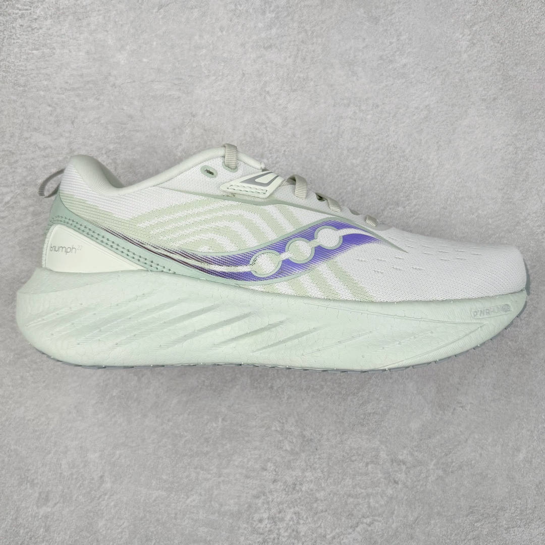 图片[5]-＃SG纯原 Saucony Triumph 22 索康尼胜利22代旗舰级缓震型跑鞋 性能相比前几代再升级：鞋面采用全新升级的工学网设计 贴合脚部更透气 中底部分使用最新的PWRRUN+材质 搭配PWRRUN+鞋垫使中底的大幅加厚 10mm坡差进一步提供缓震、回弹性能 内底则采用了FORMFIT动态适应系统 动态契合脚型 提升包裹性和舒适性 提供更卓越的动态回馈体验 XT-900橡胶大底 可提供良好的抓地力和较强抗磨性能 尺码：35.5 36 36.5 37.5 38 38.5 39 40 40.5 41 42 42.5 43 44 44.5 45-选品中心