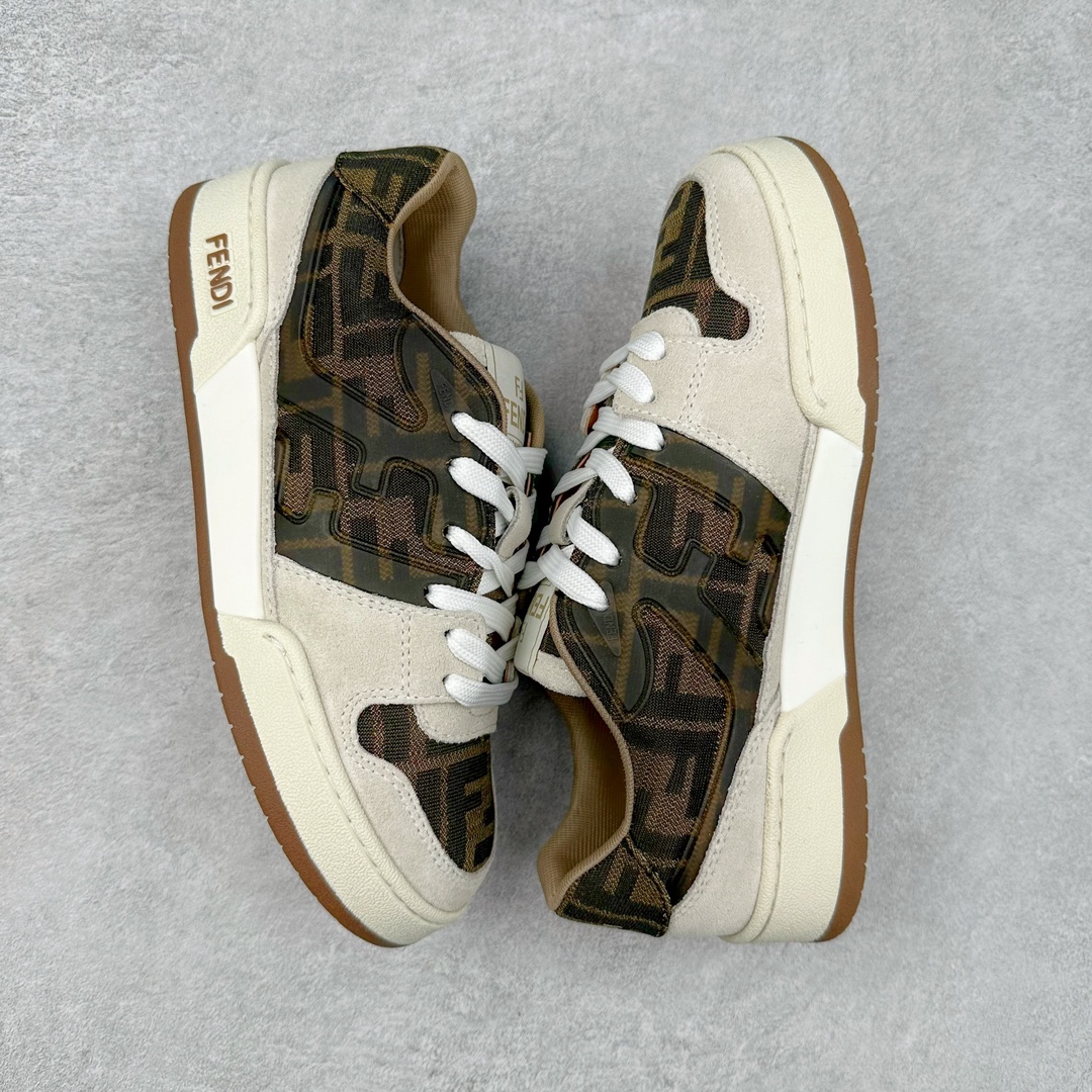 图片[3]-＃F版纯原 FENDI 芬迪 Match sneaters 魔术贴低帮运动鞋 独家定制 全身20几个细节点全部做到一致还原 吊打市面所有版本 独家原装套装配件官方同源 渠道原装订单 全套专柜包装物及配件#鞋底嵌入核心防伪芯片感应装置 FENDI芬迪match最新爆款情侣款运动鞋板鞋原版购入 高工艺无缝细空胶技术 贴楦误差0.05mm,鞋底采用固特异内外锁死工艺 最大限度弯折永不开胶 原鞋一致效果环保无味 鞋面采用麂皮和皮革拼接组合 logo内里采用毛巾绒里 上脚超级柔软 轻便 舒适搭配卫衣 尺码：35 36 37 38 39 40 41 42 43 44 45-选品中心