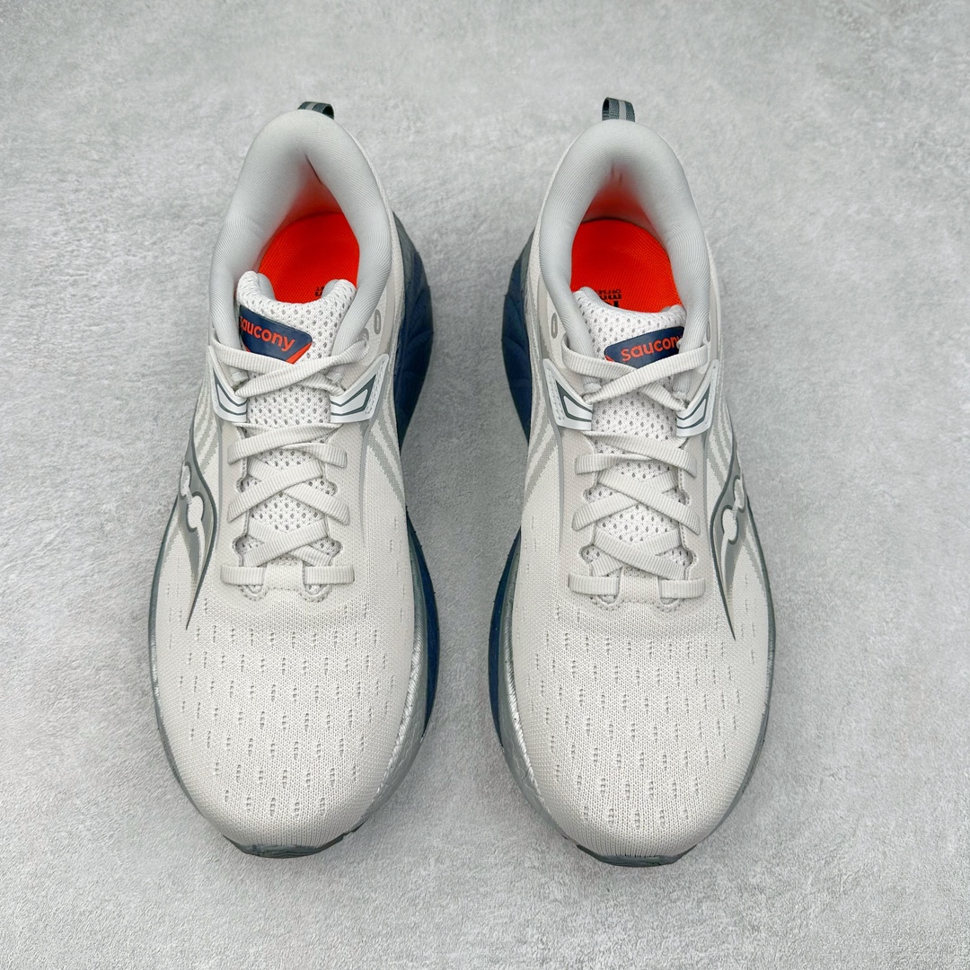 图片[2]-＃SG纯原 Saucony Triumph 22 索康尼胜利22代旗舰级缓震型跑鞋 性能相比前几代再升级：鞋面采用全新升级的工学网设计 贴合脚部更透气 中底部分使用最新的PWRRUN+材质 搭配PWRRUN+鞋垫使中底的大幅加厚 10mm坡差进一步提供缓震、回弹性能 内底则采用了FORMFIT动态适应系统 动态契合脚型 提升包裹性和舒适性 提供更卓越的动态回馈体验 XT-900橡胶大底 可提供良好的抓地力和较强抗磨性能 尺码：35.5 36 36.5 37.5 38 38.5 39 40 40.5 41 42 42.5 43 44 44.5 45-选品中心
