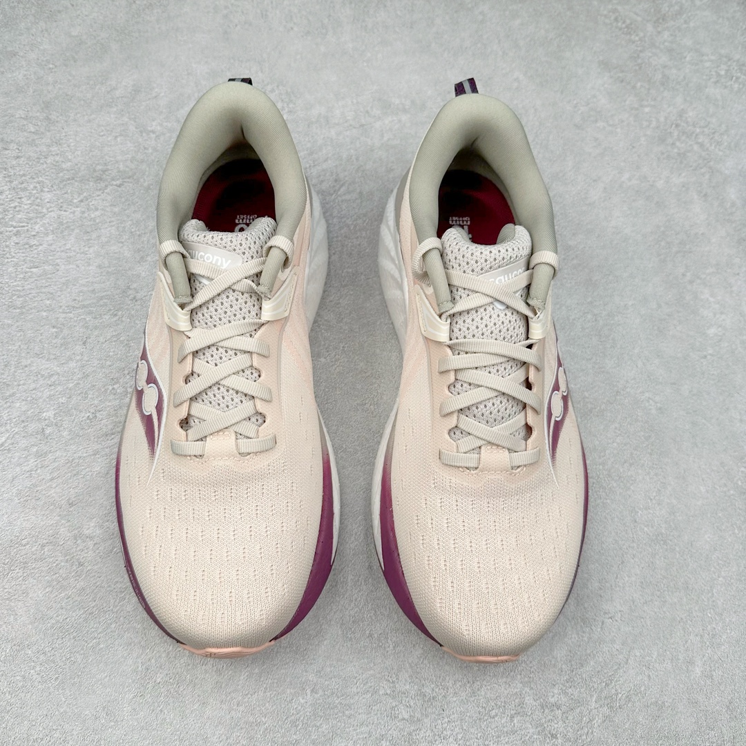 图片[2]-＃SG纯原 Saucony Triumph 22 索康尼胜利22代旗舰级缓震型跑鞋 性能相比前几代再升级：鞋面采用全新升级的工学网设计 贴合脚部更透气 中底部分使用最新的PWRRUN+材质 搭配PWRRUN+鞋垫使中底的大幅加厚 10mm坡差进一步提供缓震、回弹性能 内底则采用了FORMFIT动态适应系统 动态契合脚型 提升包裹性和舒适性 提供更卓越的动态回馈体验 XT-900橡胶大底 可提供良好的抓地力和较强抗磨性能 尺码：35.5 36 36.5 37.5 38 38.5 39 40 40.5 41 42 42.5 43 44 44.5 45-选品中心