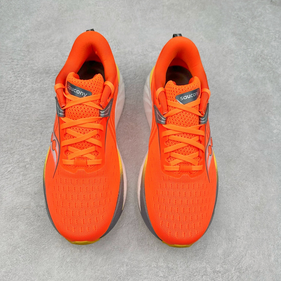 图片[2]-＃SG纯原 Saucony Triumph 22 索康尼胜利22代旗舰级缓震型跑鞋 性能相比前几代再升级：鞋面采用全新升级的工学网设计 贴合脚部更透气 中底部分使用最新的PWRRUN+材质 搭配PWRRUN+鞋垫使中底的大幅加厚 10mm坡差进一步提供缓震、回弹性能 内底则采用了FORMFIT动态适应系统 动态契合脚型 提升包裹性和舒适性 提供更卓越的动态回馈体验 XT-900橡胶大底 可提供良好的抓地力和较强抗磨性能 尺码：35.5 36 36.5 37.5 38 38.5 39 40 40.5 41 42 42.5 43 44 44.5 45-选品中心