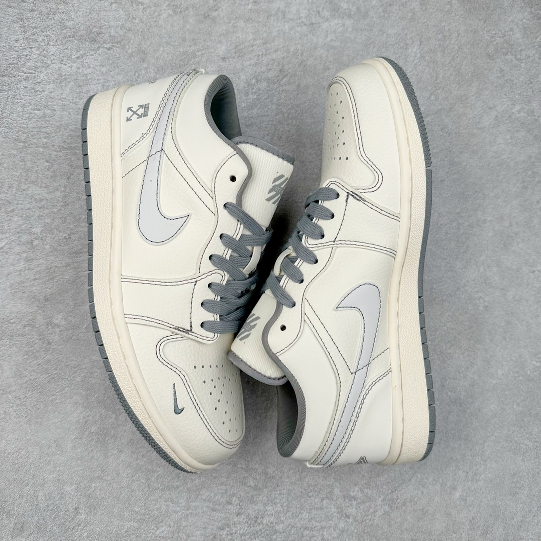 图片[3]-Air Jordan AJ1 Low 低帮系列定制配色 CF3688-022 原厂内置气垫魔块 A模大底 头层小牛皮 鞋舌AJ原厂专用牛津布+AJ专用反口珍珠布+原厂无杂质高弹内里海棉+特殊封边弹力鞋带 尺码：36 36.5 37.5 38 38.5 39 40 40.5 41 42 42.5 43 44 44.5 45 46-选品中心