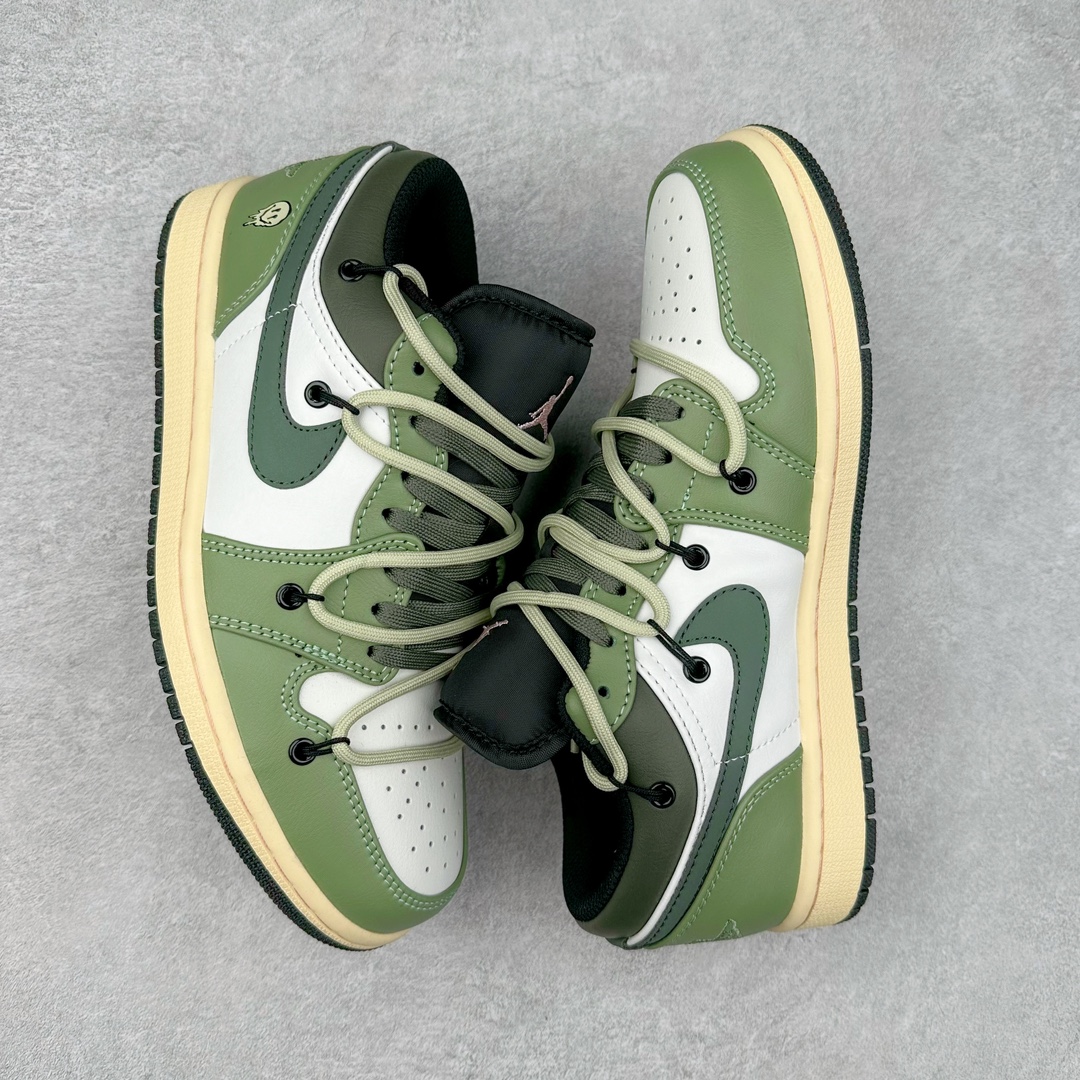 图片[3]-＃纯原特价福利 Air Jordan AJ1 Low 解构绑带低帮系列 原厂内置气垫魔块 A模大底 头层小牛皮 鞋舌AJ原厂专用牛津布+AJ专用反口珍珠布+原厂无杂质高弹内里海棉+特殊封边弹力鞋带 尺码：36 36.5 37.5 38 38.5 39 40 40.5 41 42 42.5 43 44 44.5 45 46 47.5-选品中心