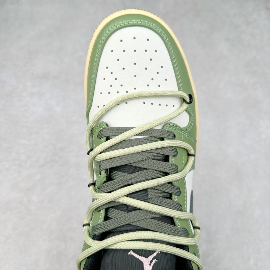 图片[4]-＃纯原特价福利 Air Jordan AJ1 Low 解构绑带低帮系列 原厂内置气垫魔块 A模大底 头层小牛皮 鞋舌AJ原厂专用牛津布+AJ专用反口珍珠布+原厂无杂质高弹内里海棉+特殊封边弹力鞋带 尺码：36 36.5 37.5 38 38.5 39 40 40.5 41 42 42.5 43 44 44.5 45 46 47.5-选品中心