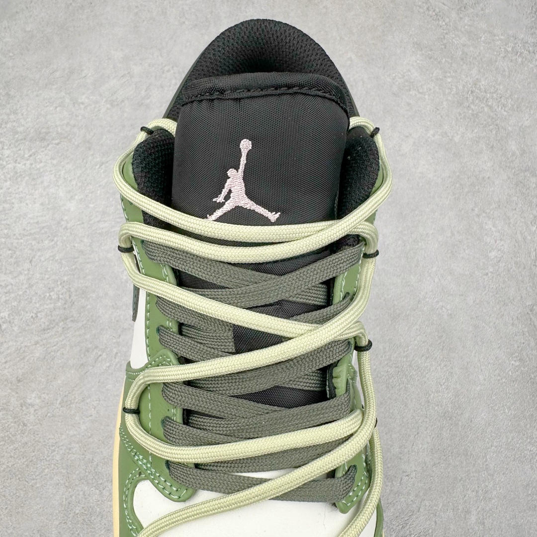 图片[5]-＃纯原特价福利 Air Jordan AJ1 Low 解构绑带低帮系列 原厂内置气垫魔块 A模大底 头层小牛皮 鞋舌AJ原厂专用牛津布+AJ专用反口珍珠布+原厂无杂质高弹内里海棉+特殊封边弹力鞋带 尺码：36 36.5 37.5 38 38.5 39 40 40.5 41 42 42.5 43 44 44.5 45 46 47.5-选品中心