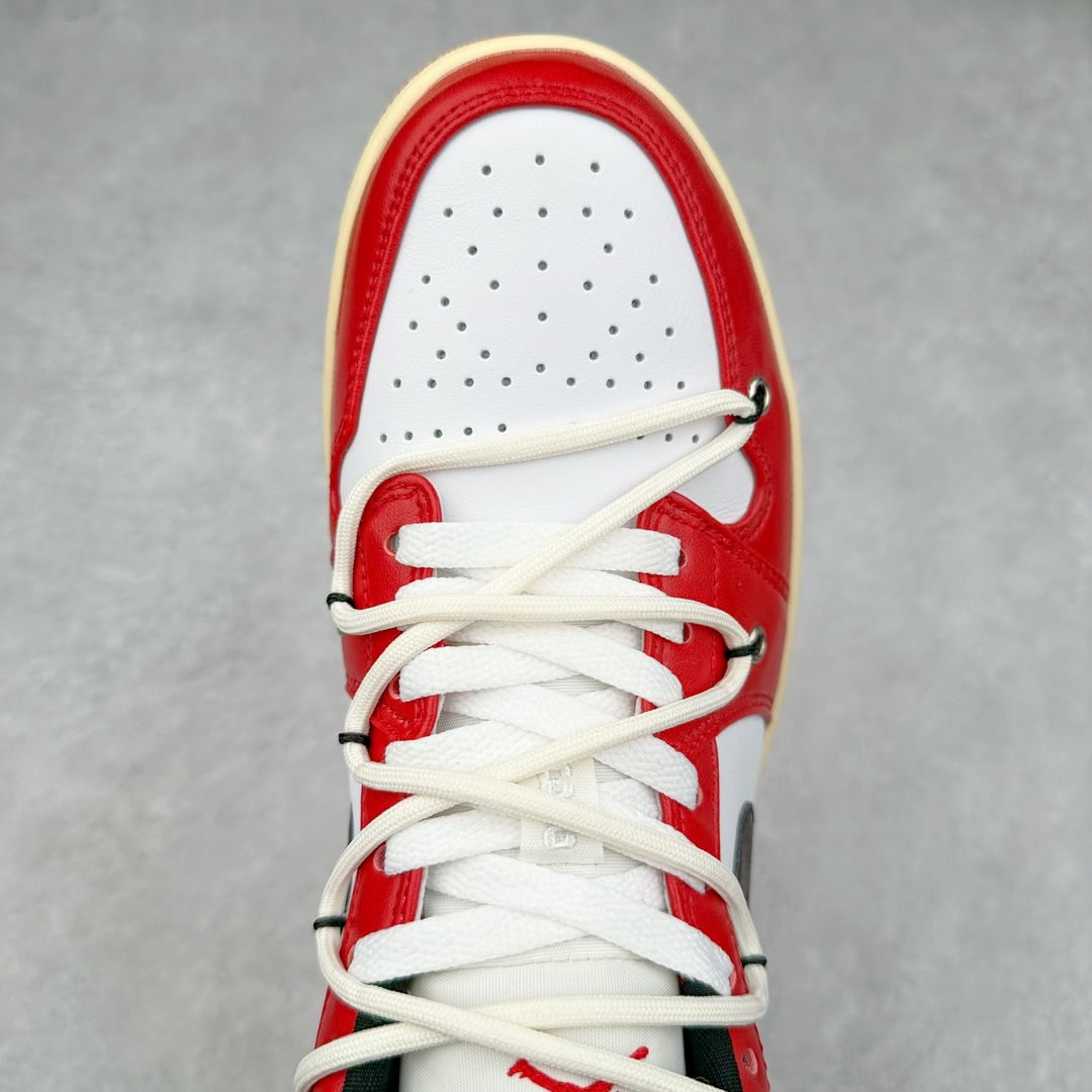 图片[4]-＃纯原特价福利 Air Jordan AJ1 Low 解构绑带低帮系列 原厂内置气垫魔块 A模大底 头层小牛皮 鞋舌AJ原厂专用牛津布+AJ专用反口珍珠布+原厂无杂质高弹内里海棉+特殊封边弹力鞋带 尺码：36 36.5 37.5 38 38.5 39 40 40.5 41 42 42.5 43 44 44.5 45 46 47.5-选品中心