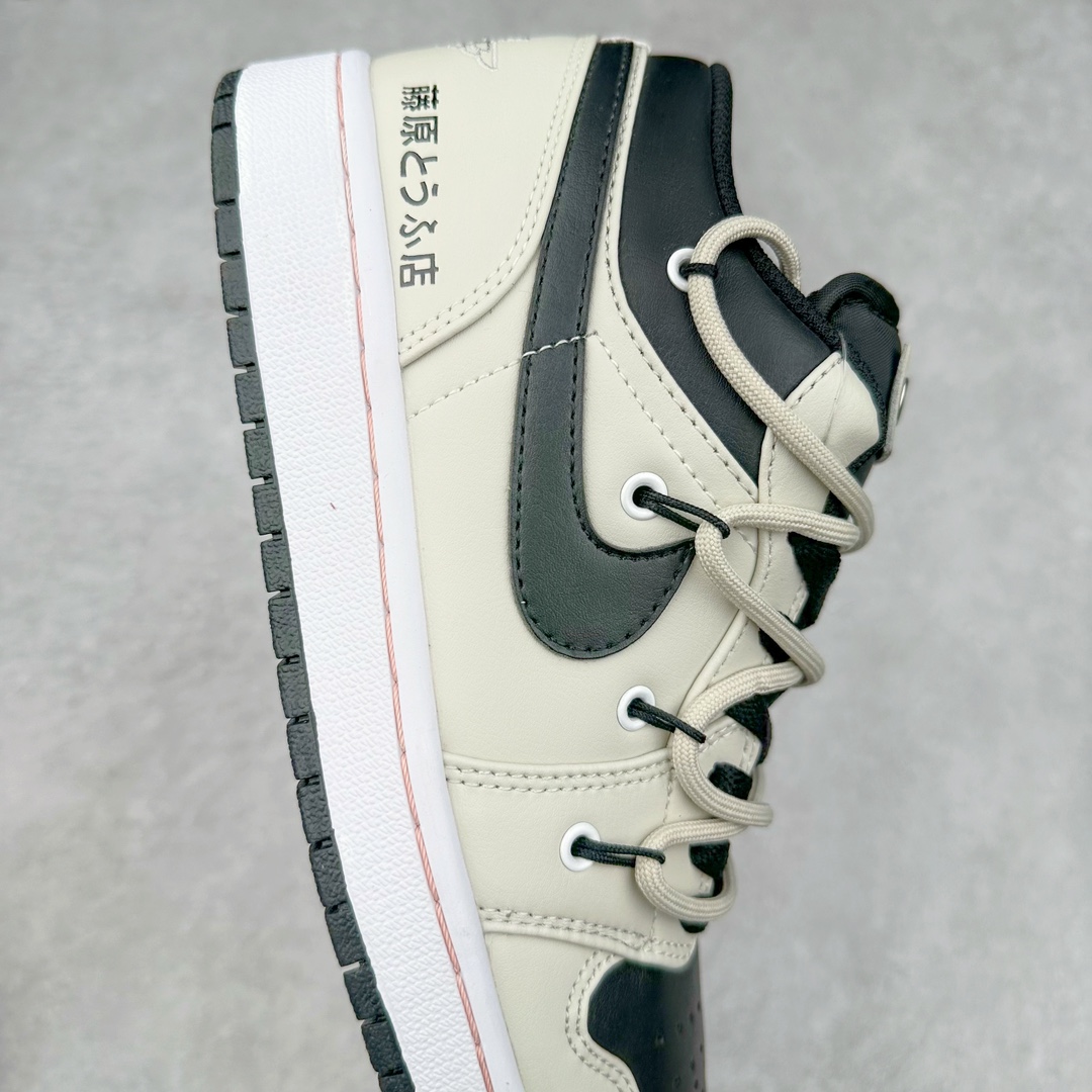 图片[6]-＃纯原特价福利 Air Jordan AJ1 Low 解构绑带低帮系列 原厂内置气垫魔块 A模大底 头层小牛皮 鞋舌AJ原厂专用牛津布+AJ专用反口珍珠布+原厂无杂质高弹内里海棉+特殊封边弹力鞋带 尺码：36 36.5 37.5 38 38.5 39 40 40.5 41 42 42.5 43 44 44.5 45 46 47.5-选品中心