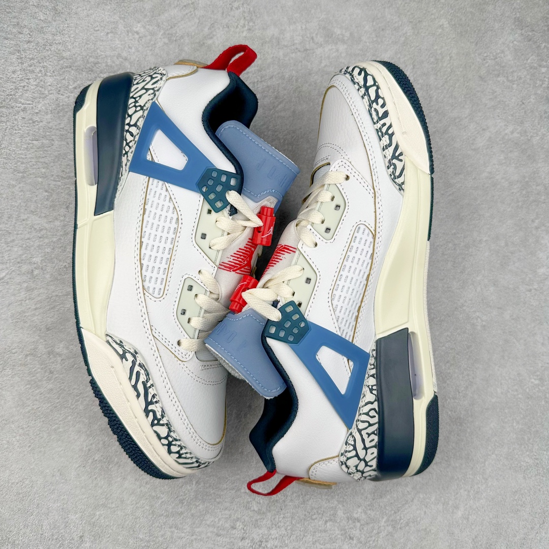 图片[3]-Jordan Spizike Low AJ复古低帮篮球鞋 这款鞋子著名导演斯派克李的Jordan Spizike专属 预计于明年夏季推出全新低帮版本 将包括三款配色 经典爆裂纹非常复古 两款配色分别以大学红和黑曜石蓝进行区分 鞋身设计中依旧带有大象爆裂纹、鞋侧束带、塑胶网布等经典元素 之后 在鞋舌、内衬以及鞋底等位置缀以大学红和黑曜石蓝搭配 带来全新造型 尺码：36 36.5 37.5 38 38.5 39 40 40.5 41 42 42.5 43 44 44.5 45 46 47.5-选品中心