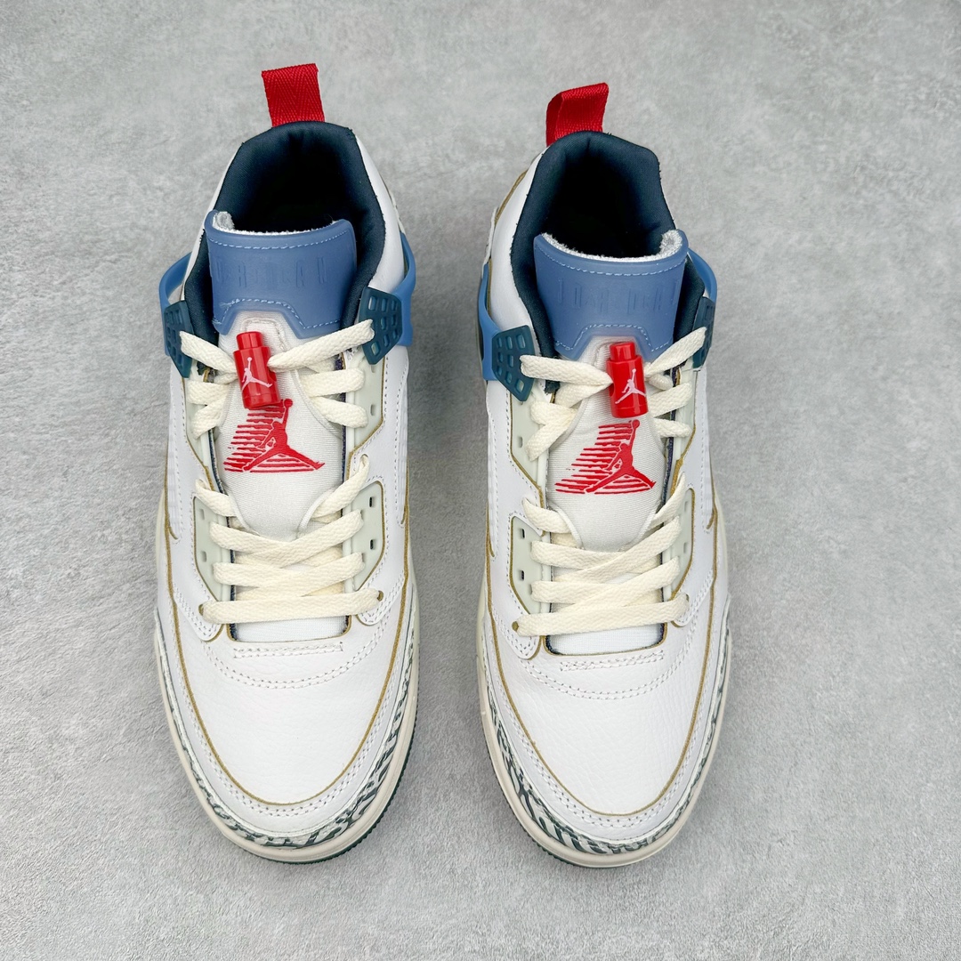 图片[2]-Jordan Spizike Low AJ复古低帮篮球鞋 这款鞋子著名导演斯派克李的Jordan Spizike专属 预计于明年夏季推出全新低帮版本 将包括三款配色 经典爆裂纹非常复古 两款配色分别以大学红和黑曜石蓝进行区分 鞋身设计中依旧带有大象爆裂纹、鞋侧束带、塑胶网布等经典元素 之后 在鞋舌、内衬以及鞋底等位置缀以大学红和黑曜石蓝搭配 带来全新造型 尺码：36 36.5 37.5 38 38.5 39 40 40.5 41 42 42.5 43 44 44.5 45 46 47.5-选品中心