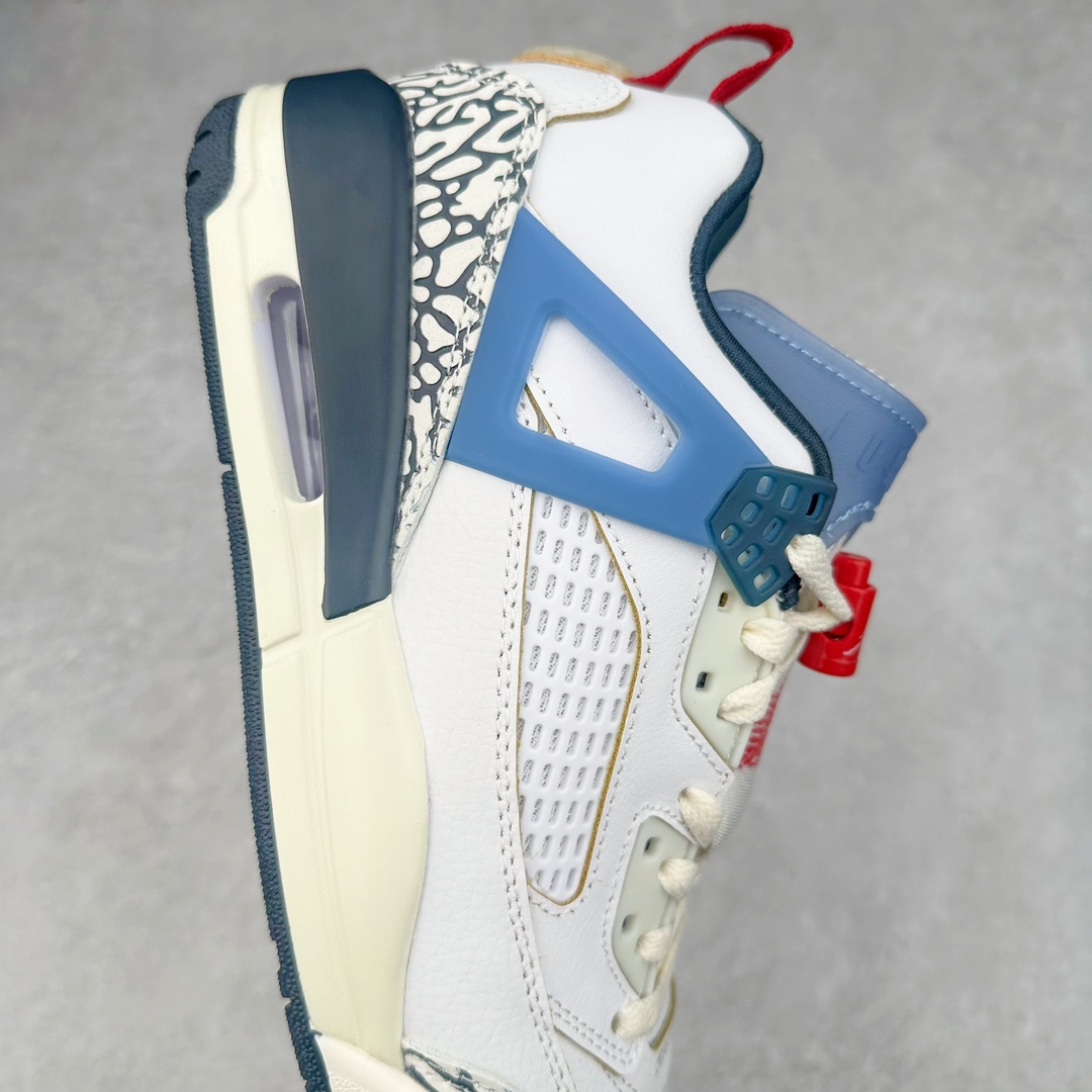 图片[6]-Jordan Spizike Low AJ复古低帮篮球鞋 这款鞋子著名导演斯派克李的Jordan Spizike专属 预计于明年夏季推出全新低帮版本 将包括三款配色 经典爆裂纹非常复古 两款配色分别以大学红和黑曜石蓝进行区分 鞋身设计中依旧带有大象爆裂纹、鞋侧束带、塑胶网布等经典元素 之后 在鞋舌、内衬以及鞋底等位置缀以大学红和黑曜石蓝搭配 带来全新造型 尺码：36 36.5 37.5 38 38.5 39 40 40.5 41 42 42.5 43 44 44.5 45 46 47.5-选品中心