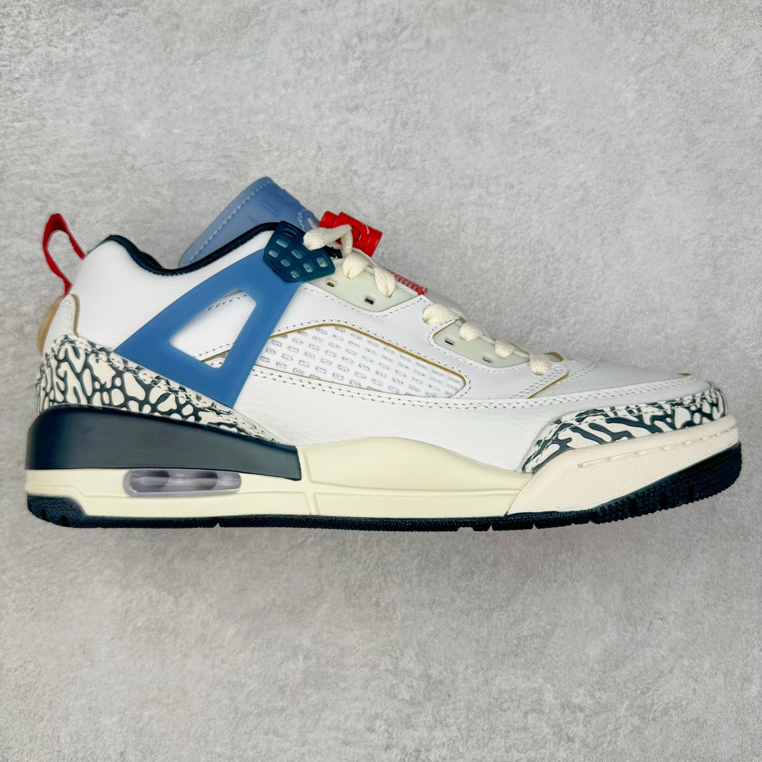 Jordan Spizike Low AJ复古低帮篮球鞋 这款鞋子著名导演斯派克李的Jordan Spizike专属 预计于明年夏季推出全新低帮版本 将包括三款配色 经典爆裂纹非常复古 两款配色分别以大学红和黑曜石蓝进行区分 鞋身设计中依旧带有大象爆裂纹、鞋侧束带、塑胶网布等经典元素 之后 在鞋舌、内衬以及鞋底等位置缀以大学红和黑曜石蓝搭配 带来全新造型 尺码：36 36.5 37.5 38 38.5 39 40 40.5 41 42 42.5 43 44 44.5 45 46 47.5-选品中心
