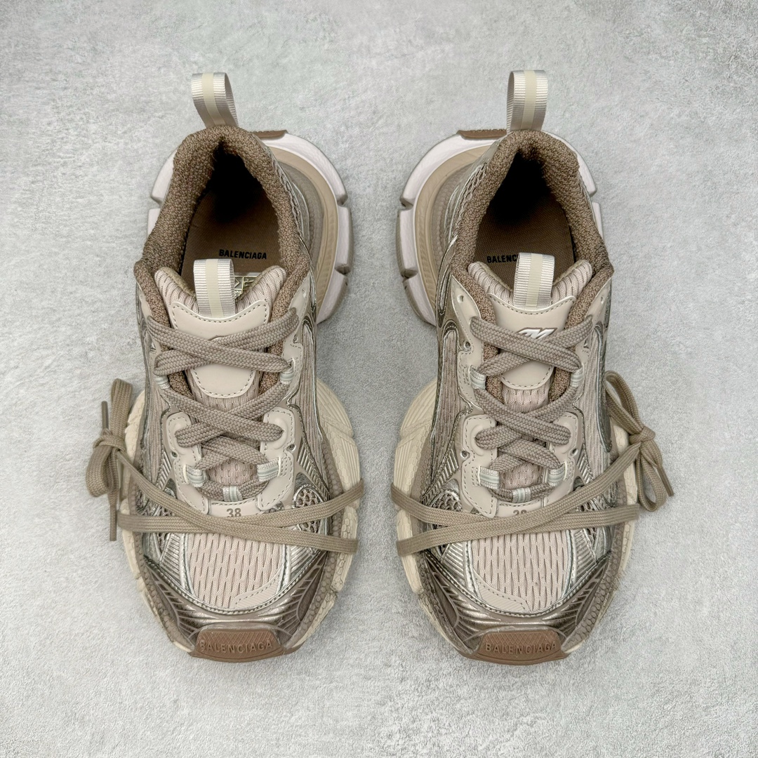 图片[2]-＃XA BALENCIAGA 3XL Sneakers 巴黎世家十代网布系带低帮走秀复古老爹鞋 全套原纸板楦头开发 最原汁原味的灵魂版型 全鞋荧光划线卡点 胶水把控整洁度追求极致完美 每一双都是工艺品 多重QC质检 超越公司货的品控标准 实实在在的免检产品 原盒原配 正确字体电绣 粗细、位置、大小正确 侧边TPU 透气孔匹配意产原版 正确分离大底 TPU软底 原版一致大底LOGO 立体感十足 原厂皮料水洗做旧 采购原厂网纱 不含皮革 网布材料和聚氨酯 磨损效果 鞋头边缘和后帮 Balenciaga 徽标 鞋面和后跟凸印尺码 鞋舌 3XL 橡胶品牌标识和反光细节 鞋帮拉袢和鞋舌拉祥 配反光细节 备用鞋带在鞋履前侧 可在穿着前取下 便于不同造型搭配 正常尺码 尺码：35 36 37 38 39 40 41 42 43 44 45 46-选品中心