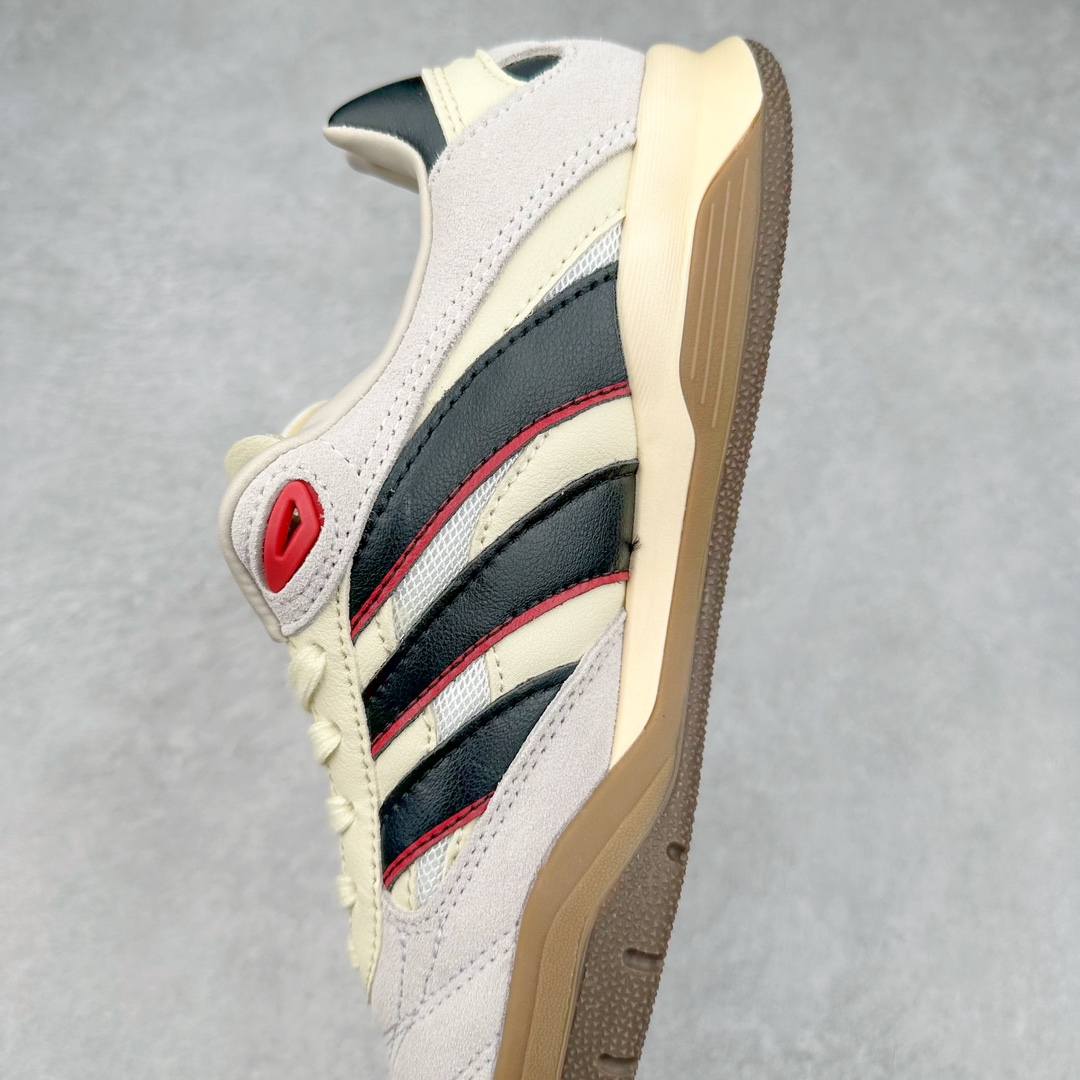 图片[7]-AD Predator Mundial 猎鹰世界杯系列德训足球风百搭低帮休闲运动鞋 IE6244 继充满怀旧气息的 Predator 24 获得巨大成功之后，adidas Originals 为我们带来了Predator Mundial——一款纯粹的生活方式单品，承载了 Copa Mundial 的历史和传统，结合了 Predator 的性能美学，并重新包装为街道。它最初有两种配色：经典的“Core Black/Cloud White/Crystal White”外观，其中还加入了红色来完成传统的 Predator 外观，以及,它淡化了颜色链接到 Predator，以获得更加生活方式主导的外观。 尺码：36 36⅔ 37⅓ 38 38⅔ 39⅓ 40 40⅔ 41⅓ 42 42⅔ 43⅓ 44 45-选品中心