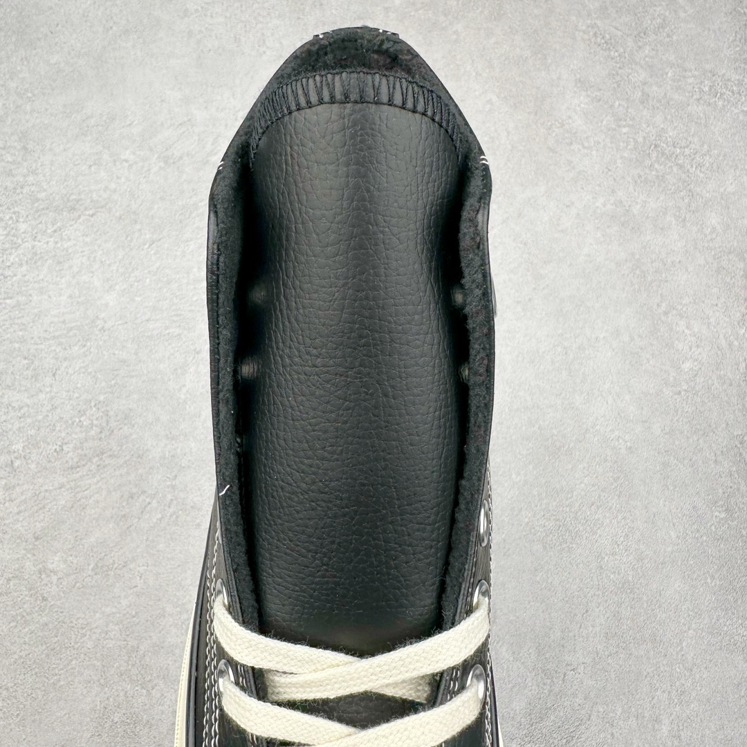 图片[5]-Converse Chuck 1970S 黑色皮面 鞋面搭配1970s经典配色 内里黑色短绒帮助抵御寒冷 是畏冷者的最爱 经典星星脚踝贴片致敬传统 在寒冷的冬季你也可以勇敢秀出你的匡威 尺码：35-44（36.5 37.5 39.5 41.5 42.5）-选品中心