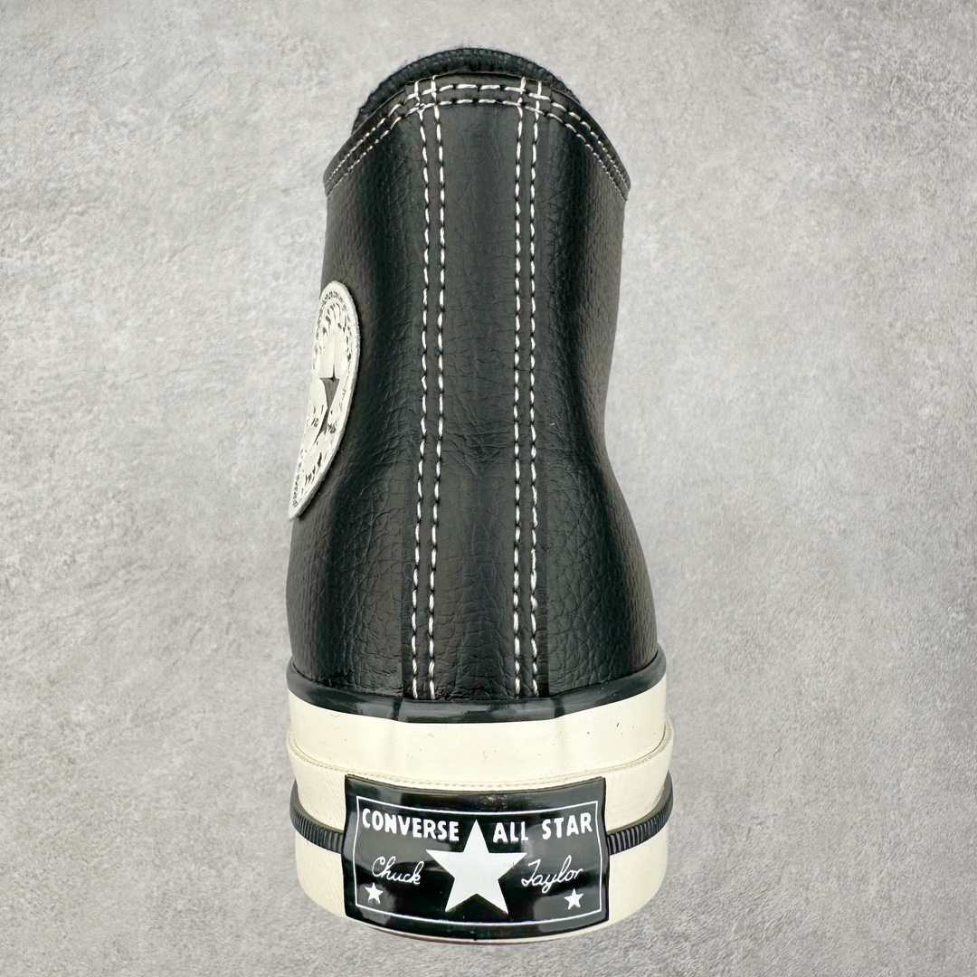 图片[8]-Converse Chuck 1970S 黑色皮面 鞋面搭配1970s经典配色 内里黑色短绒帮助抵御寒冷 是畏冷者的最爱 经典星星脚踝贴片致敬传统 在寒冷的冬季你也可以勇敢秀出你的匡威 尺码：35-44（36.5 37.5 39.5 41.5 42.5）-选品中心