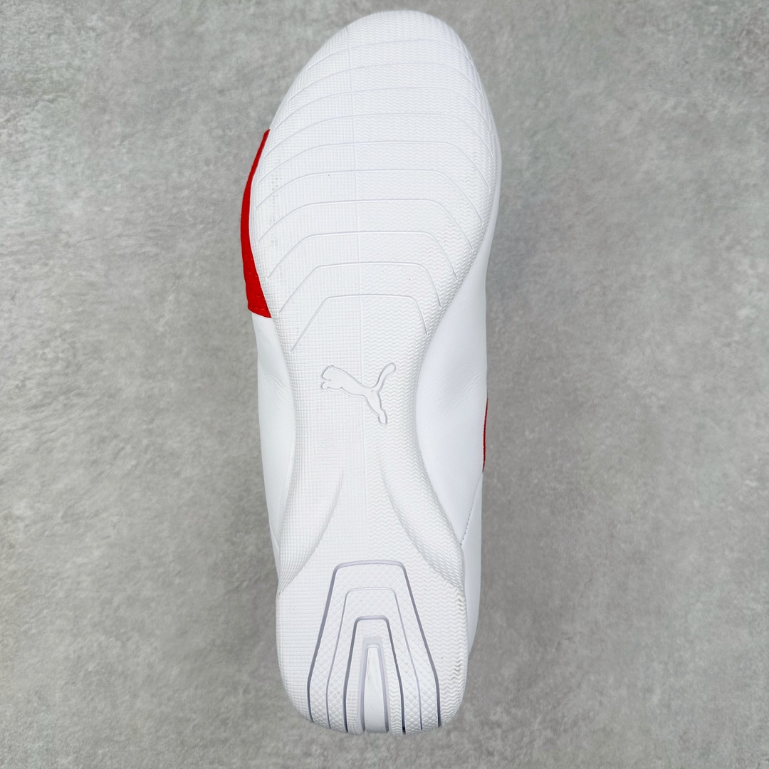 图片[9]-PUMA Speedca OG 彪马极速赛车系列低帮德训风拼接复古百搭休闲运动赛车鞋 鞋款从80、90年代赛车手所穿的防火赛车鞋为原型，鞋身线条模仿了赛车的流线廓形，体现了空气动力学原理的结构。简约流畅的外观，恰好又和贯穿其中的Formstrip Logo融合恰到好处，视觉上细节丰富且协调。本次Speedcat OG鞋款归来，最大看点自然式保留了窄版鞋型以及薄底构造。这两年各品牌鞋底越做越厚，Speedcat反其道而行之，上脚几乎无鞋底的效果带来耳目一新的视觉体验。鞋面依旧是以质感细腻的麂皮材质打造，并且大面积近乎全包裹的使用，复古味道也愈发浓烈。配色上更是将最原始的黑色和红色带回，向F1赛车队的标志性队服致敬。相信让各位一眼种草的更多是出挑的大红色，上脚即可瞬间点亮整体造型，在以球鞋为核心的OOTD中脱颖而出。而另一款黑色则是低调的万金油，彰显新潮个性的同时又不喧宾夺主，也是热爱简约系穿搭朋友的首选。 尺码：35.5 36 37 37.5 38 38.5 39 40 40.5 41 42 42.5 43 44 44.5 45-选品中心