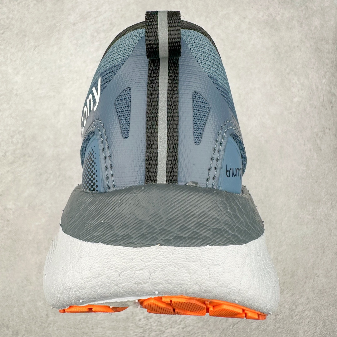 图片[8]-＃SG纯原 Saucony Triumph 22 索康尼胜利22代旗舰级缓震型跑鞋 性能相比前几代再升级：鞋面采用全新升级的工学网设计 贴合脚部更透气 中底部分使用最新的PWRRUN+材质 搭配PWRRUN+鞋垫使中底的大幅加厚 10mm坡差进一步提供缓震、回弹性能 内底则采用了FORMFIT动态适应系统 动态契合脚型 提升包裹性和舒适性 提供更卓越的动态回馈体验 XT-900橡胶大底 可提供良好的抓地力和较强抗磨性能 尺码：35.5 36 36.5 37.5 38 38.5 39 40 40.5 41 42 42.5 43 44 44.5 45-选品中心