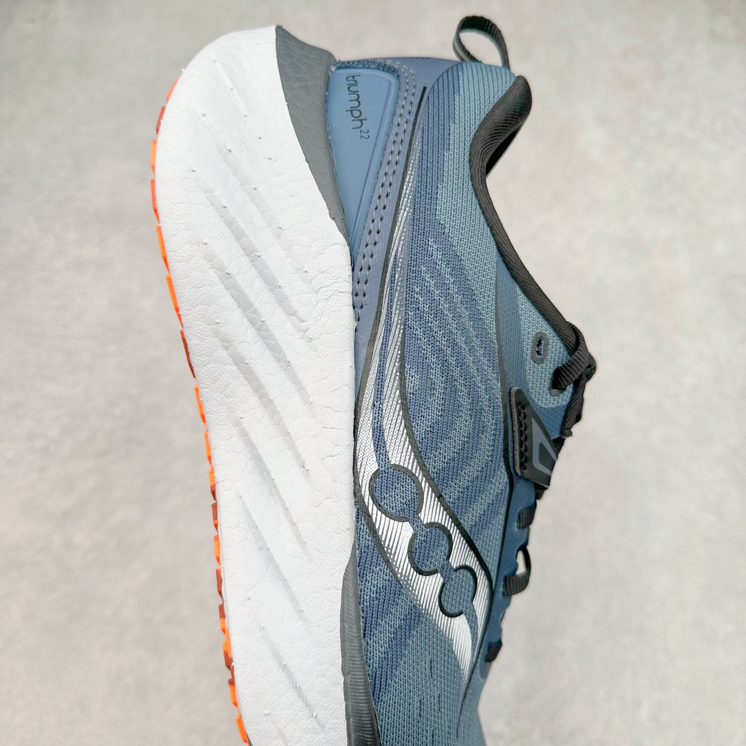 图片[6]-＃SG纯原 Saucony Triumph 22 索康尼胜利22代旗舰级缓震型跑鞋 性能相比前几代再升级：鞋面采用全新升级的工学网设计 贴合脚部更透气 中底部分使用最新的PWRRUN+材质 搭配PWRRUN+鞋垫使中底的大幅加厚 10mm坡差进一步提供缓震、回弹性能 内底则采用了FORMFIT动态适应系统 动态契合脚型 提升包裹性和舒适性 提供更卓越的动态回馈体验 XT-900橡胶大底 可提供良好的抓地力和较强抗磨性能 尺码：35.5 36 36.5 37.5 38 38.5 39 40 40.5 41 42 42.5 43 44 44.5 45-选品中心