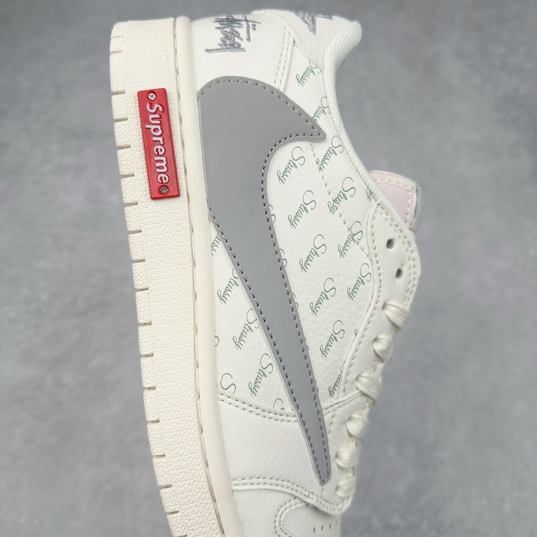 图片[6]-TS x Air Jordan AJ1 Low 倒钩低帮联名定制配色 SJ2066-115 原厂内置气垫魔块 A模大底 头层小牛皮 鞋舌AJ原厂专用牛津布+AJ专用反口珍珠布+原厂无杂质高弹内里海棉+特殊封边弹力鞋带 尺码：36 36.5 37.5 38 38.5 39 40 40.5 41 42 42.5 43 44 44.5 45 46 47.5-选品中心