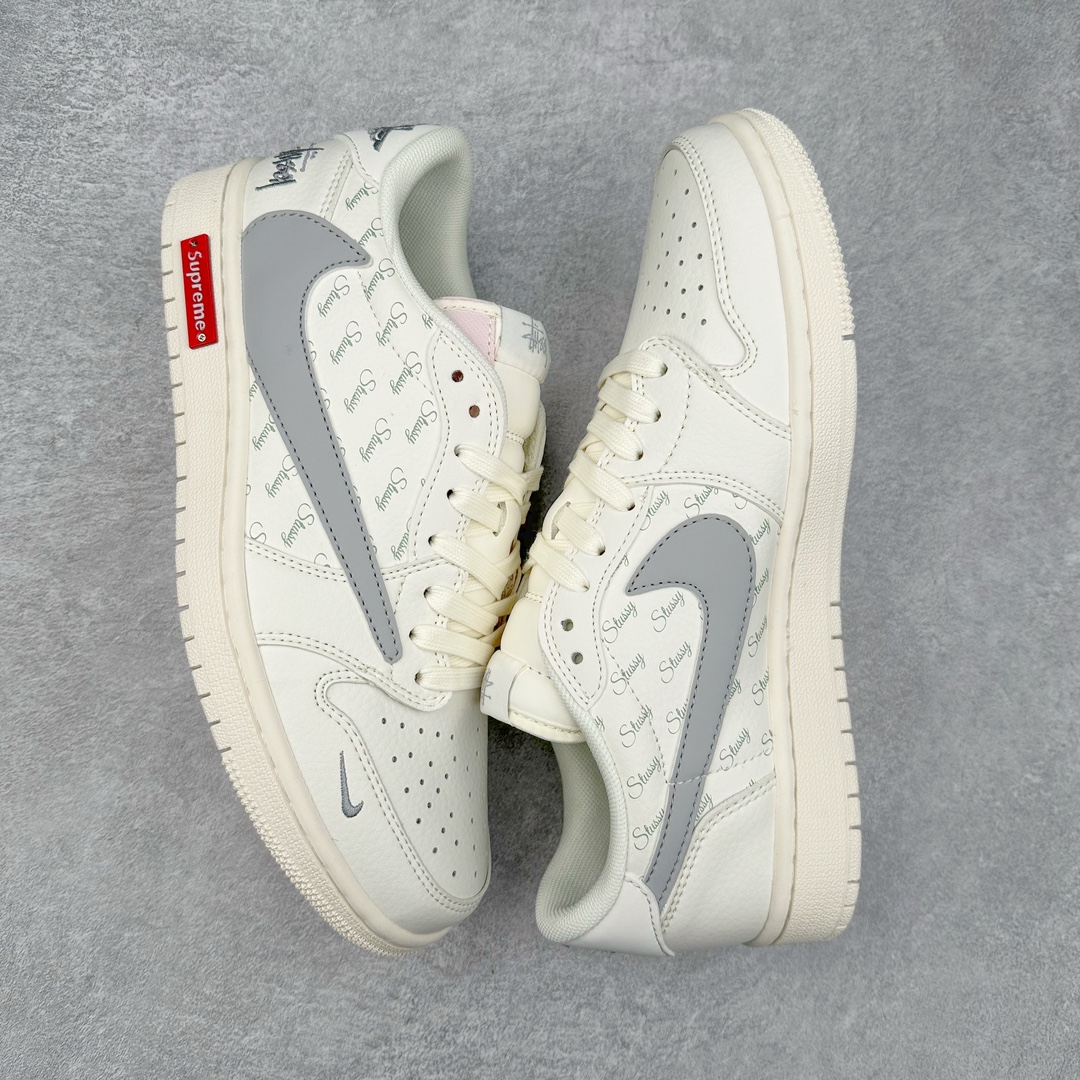 图片[3]-TS x Air Jordan AJ1 Low 倒钩低帮联名定制配色 SJ2066-115 原厂内置气垫魔块 A模大底 头层小牛皮 鞋舌AJ原厂专用牛津布+AJ专用反口珍珠布+原厂无杂质高弹内里海棉+特殊封边弹力鞋带 尺码：36 36.5 37.5 38 38.5 39 40 40.5 41 42 42.5 43 44 44.5 45 46 47.5-选品中心