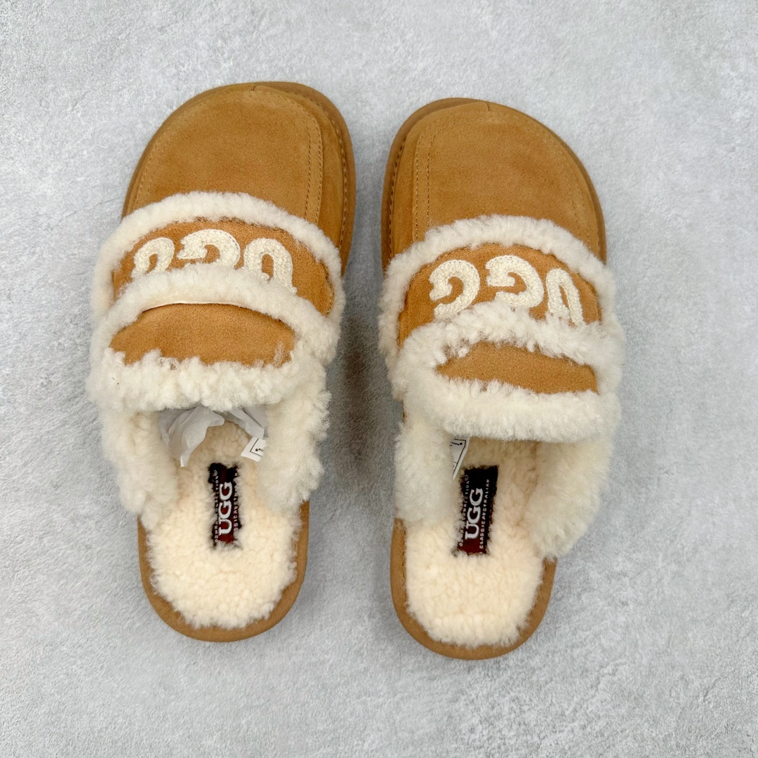 图片[3]-UGG W Classic Coquette Clog Slipper II 科凯特2.0系列时尚居家穆勒风包头舒适保暖露跟半拖鞋 货号：OB938 产品描述：休闲系列作为本季主力系列，轻盈耐磨的橡胶大底，让穿着的舒适性提升 品名：Classic Coquette Clog Slipper II 科凯特2.0系列鞋面：翻毛皮革/织物 尺码：35-40-选品中心